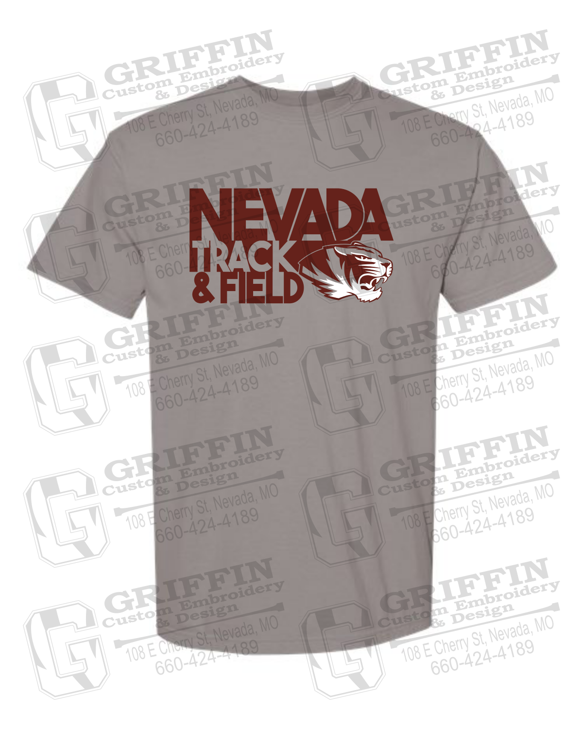 Comfort Colors Short Sleeve T-Shirt - Track & Field - Nevada Tigers 24-Q