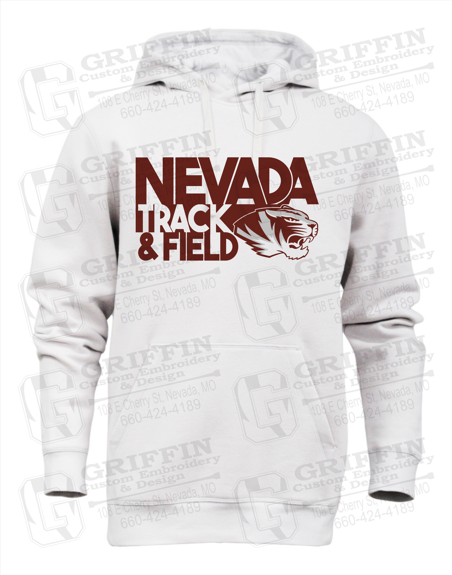 Nevada Tigers 24-Q Youth Heavyweight Hoodie - Track & Field
