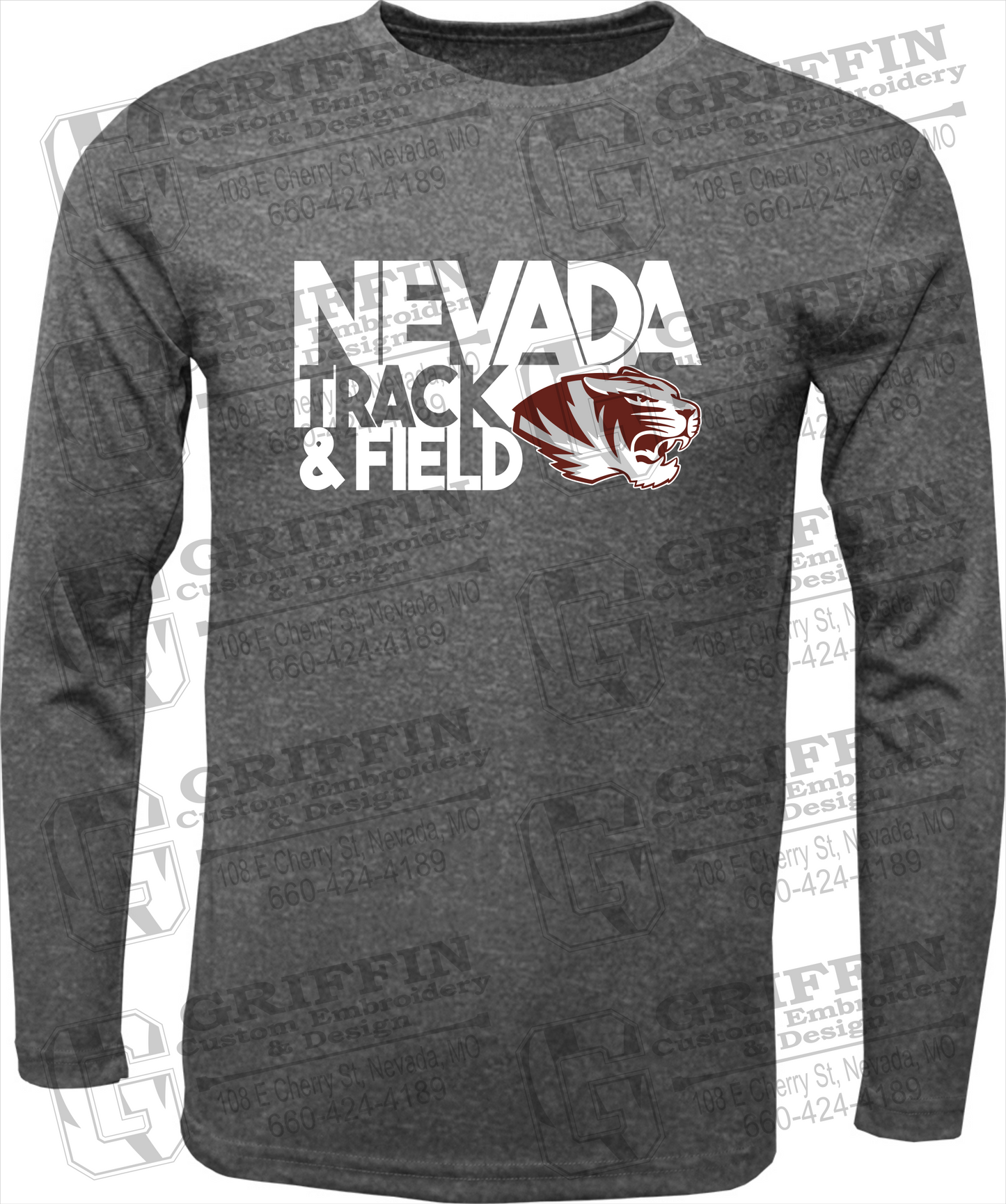 Dry-Fit Long Sleeve T-Shirt - Track & Field - Nevada Tigers 24-Q