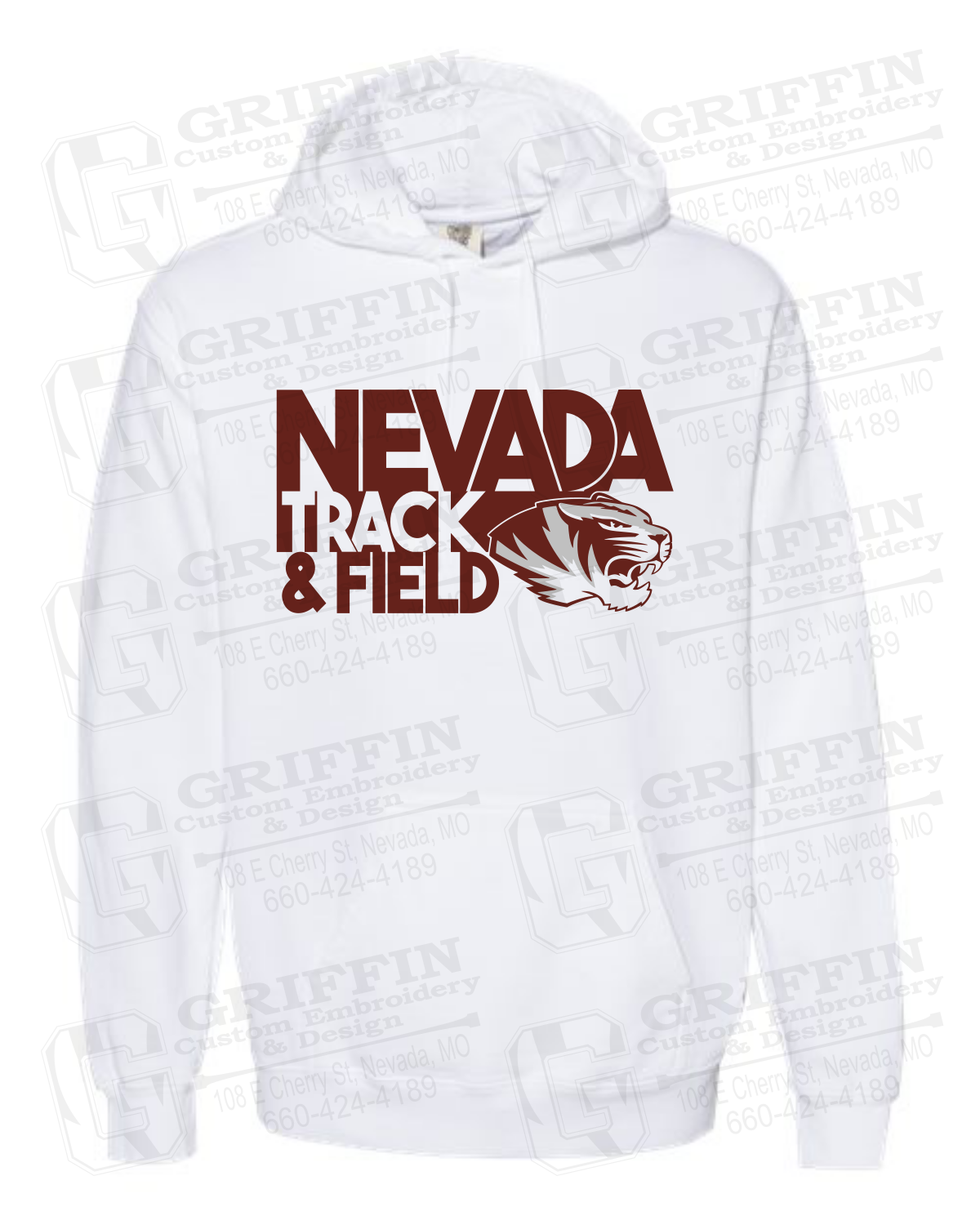 Comfort Colors Hoodie - Track & Field - Nevada Tigers 24-Q