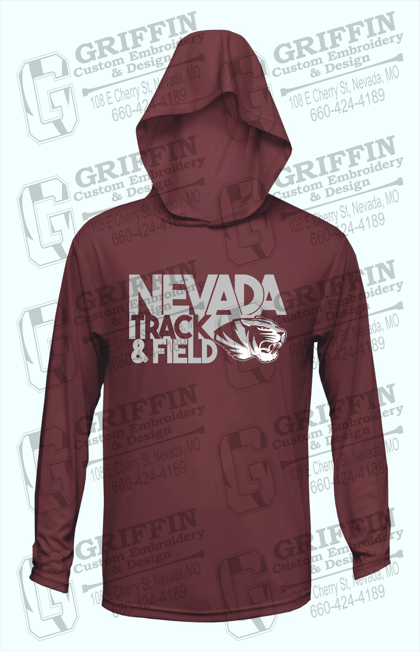 Dry-Fit T-Shirt Hoodie - Track & Field - Nevada Tigers 24-Q