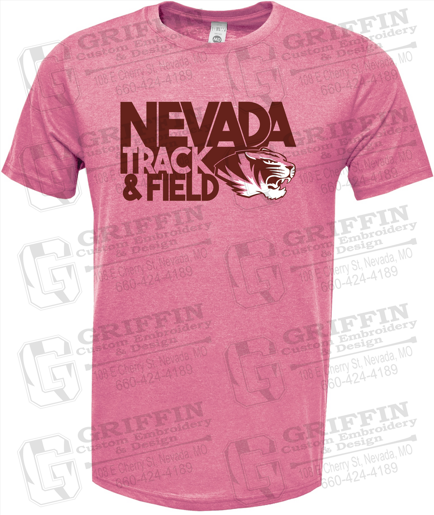 Soft-Tek Short Sleeve T-Shirt - Track & Field - Nevada Tigers 24-Q