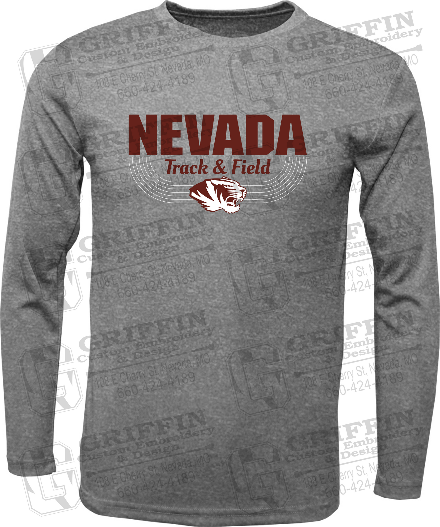 Toddler Dry-Fit Long Sleeve T-Shirt - Track & Field - Nevada Tigers 24-R