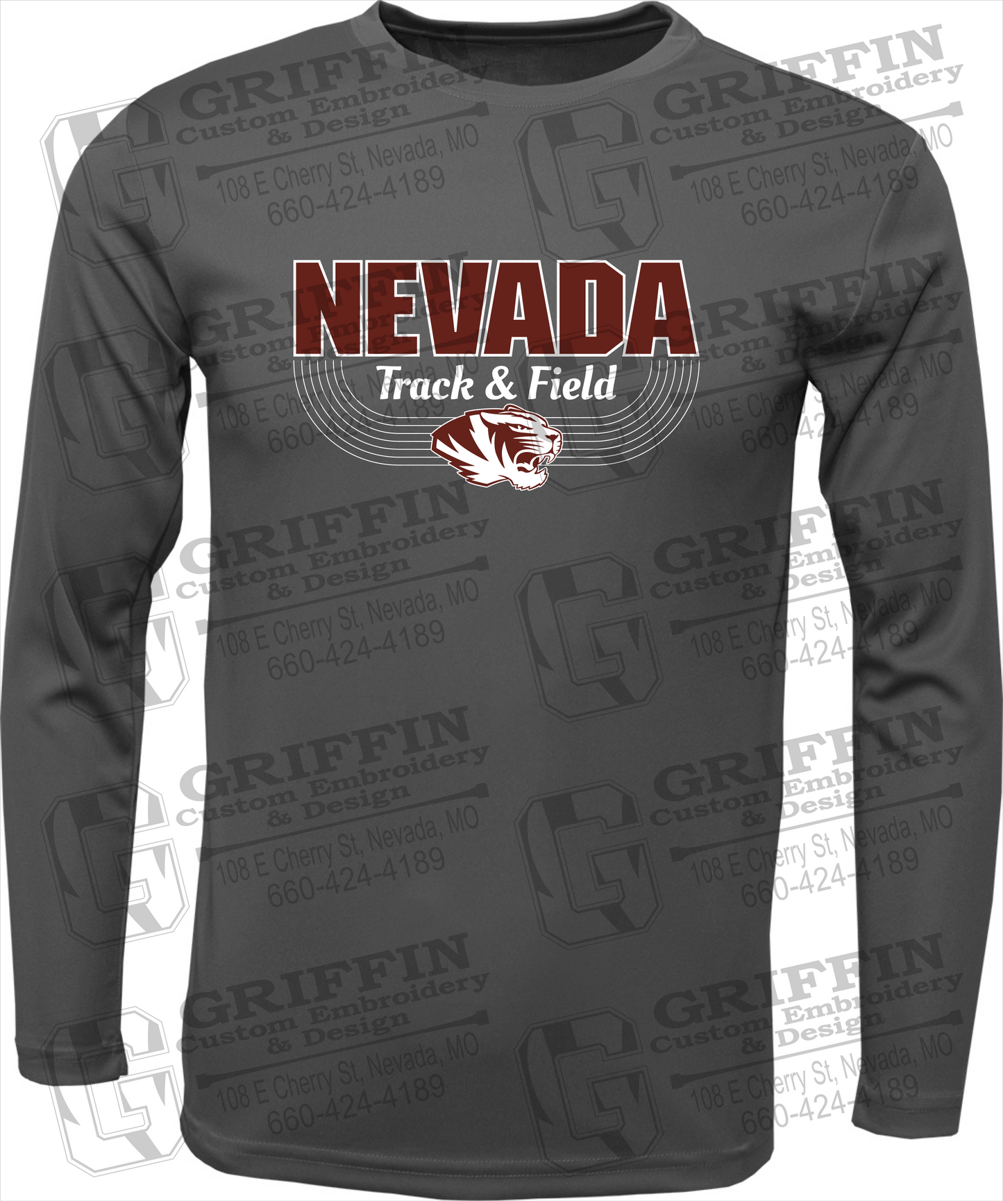 Toddler Dry-Fit Long Sleeve T-Shirt - Track & Field - Nevada Tigers 24-R