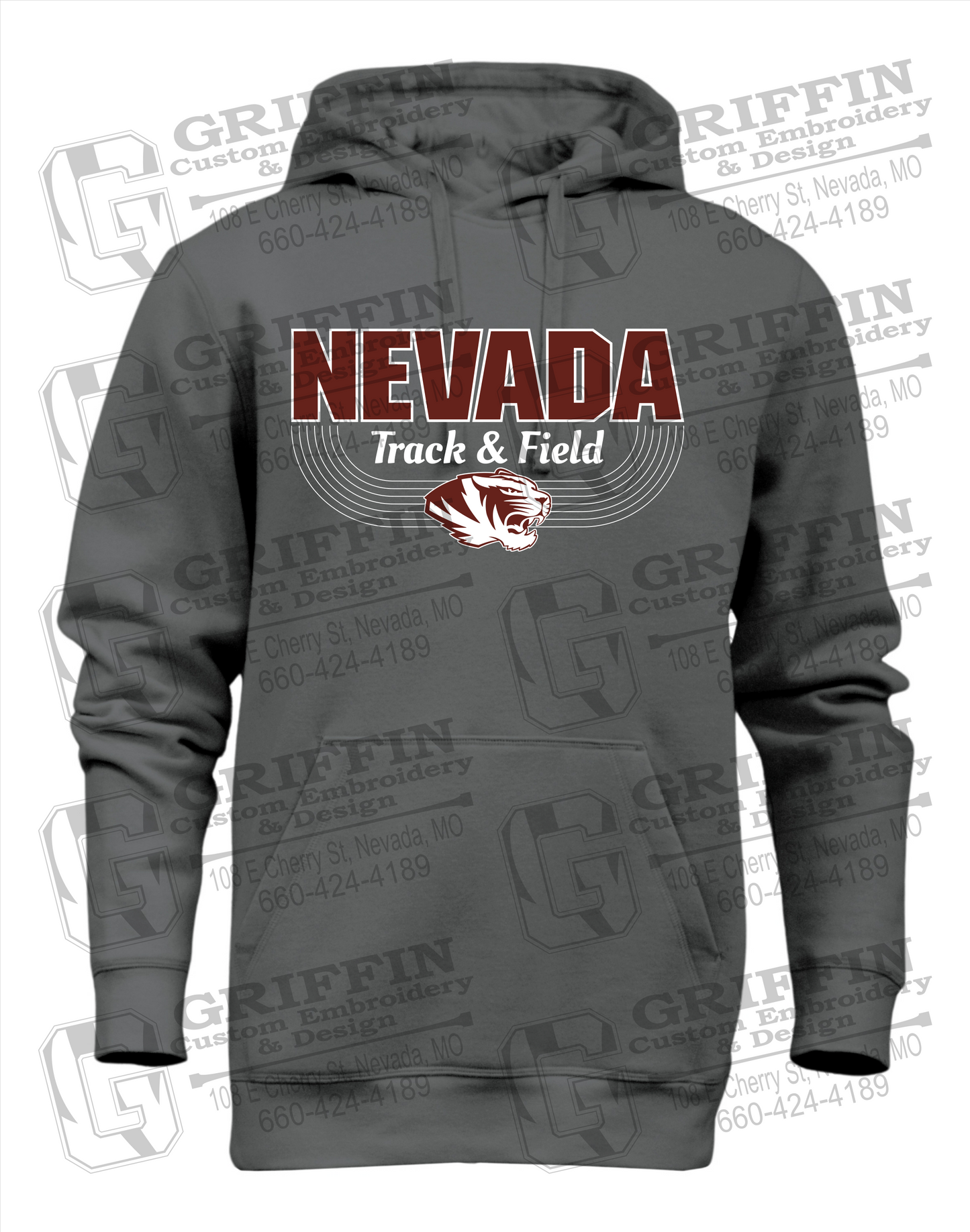 Heavyweight Fleece Hoodie - Track & Field - Nevada Tigers 24-R