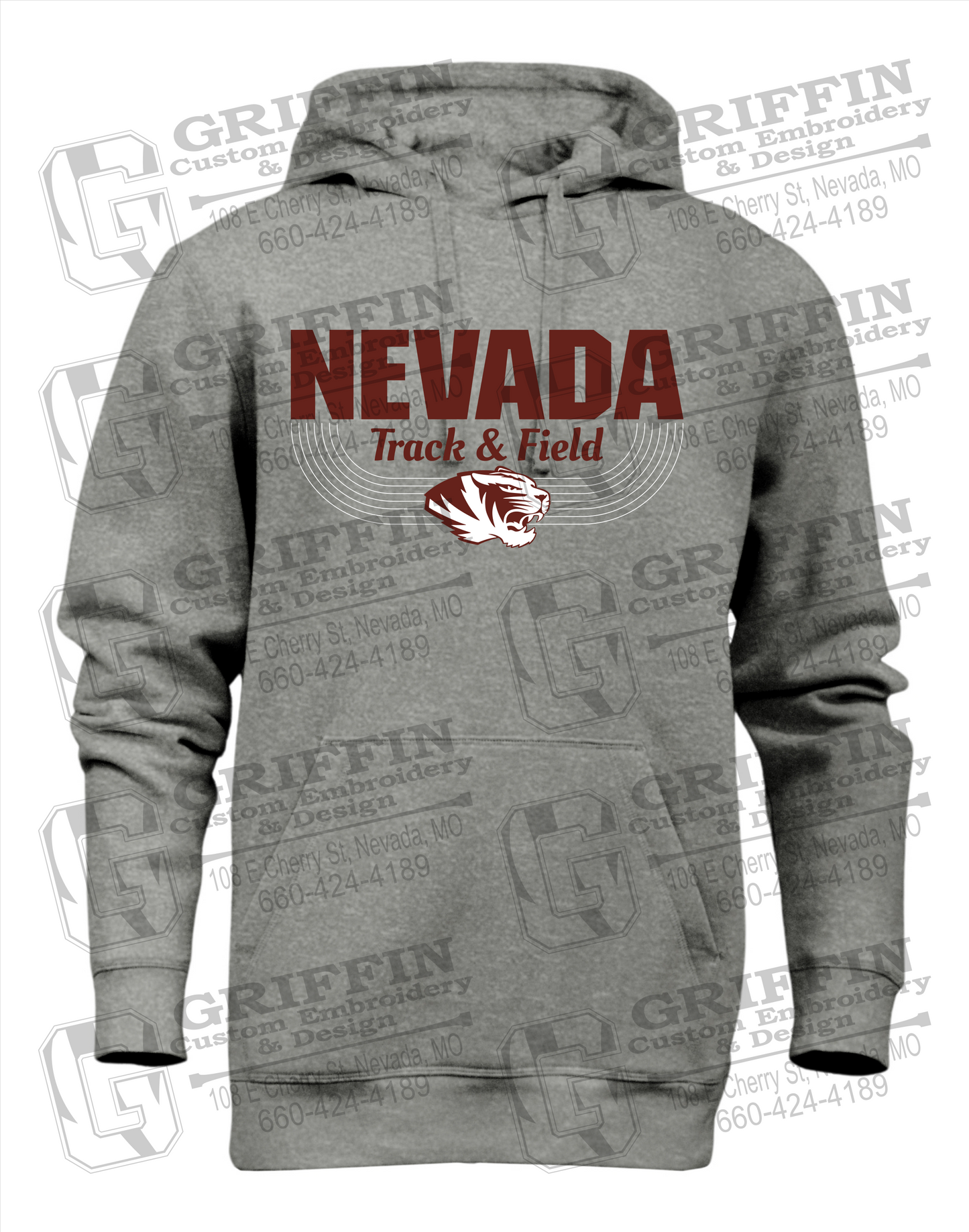 Heavyweight Fleece Hoodie - Track & Field - Nevada Tigers 24-R