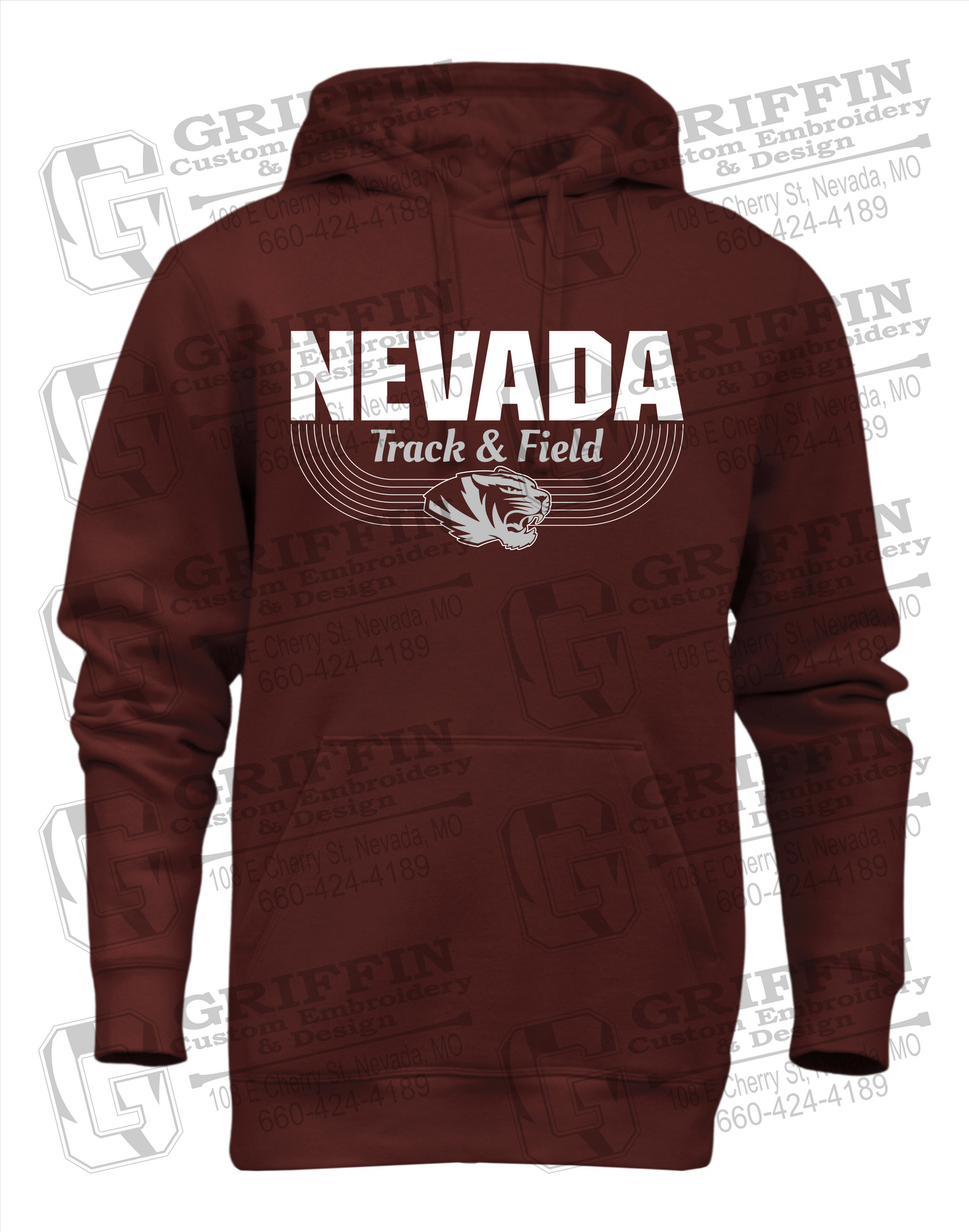 Heavyweight Fleece Hoodie - Track & Field - Nevada Tigers 24-R