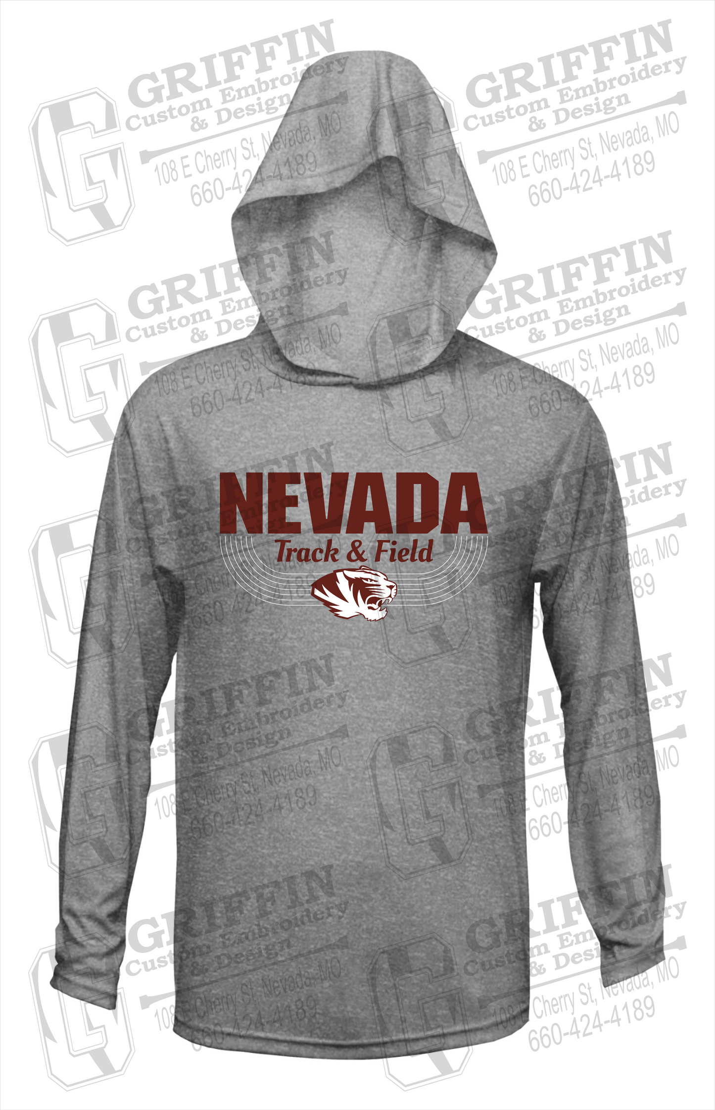 Dry-Fit T-Shirt Hoodie - Track & Field - Nevada Tigers 24-R