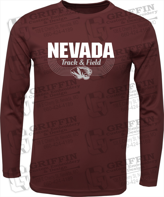 Dry-Fit Long Sleeve T-Shirt - Track & Field - Nevada Tigers 24-R