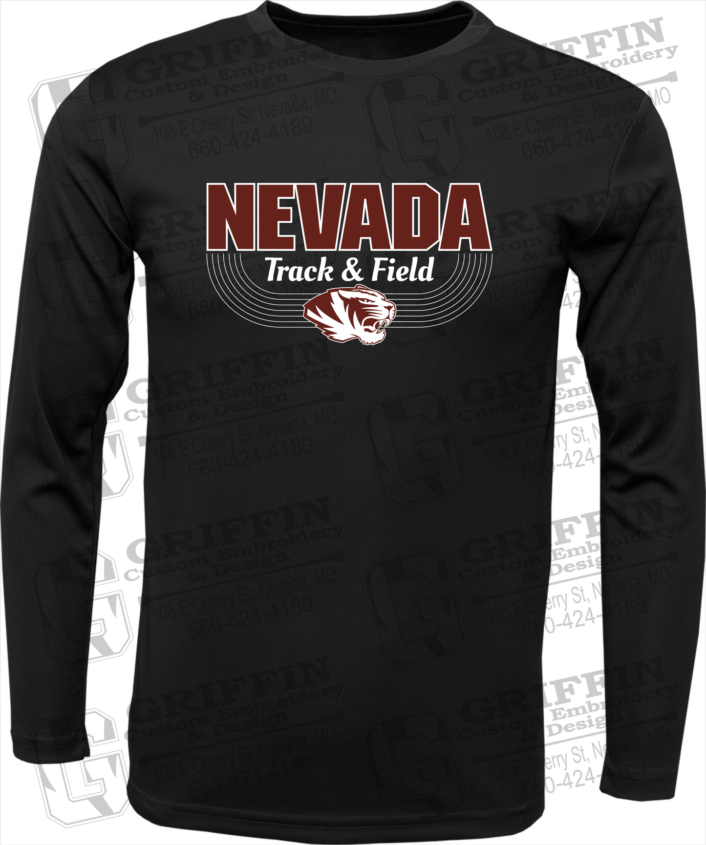 Dry-Fit Long Sleeve T-Shirt - Track & Field - Nevada Tigers 24-R