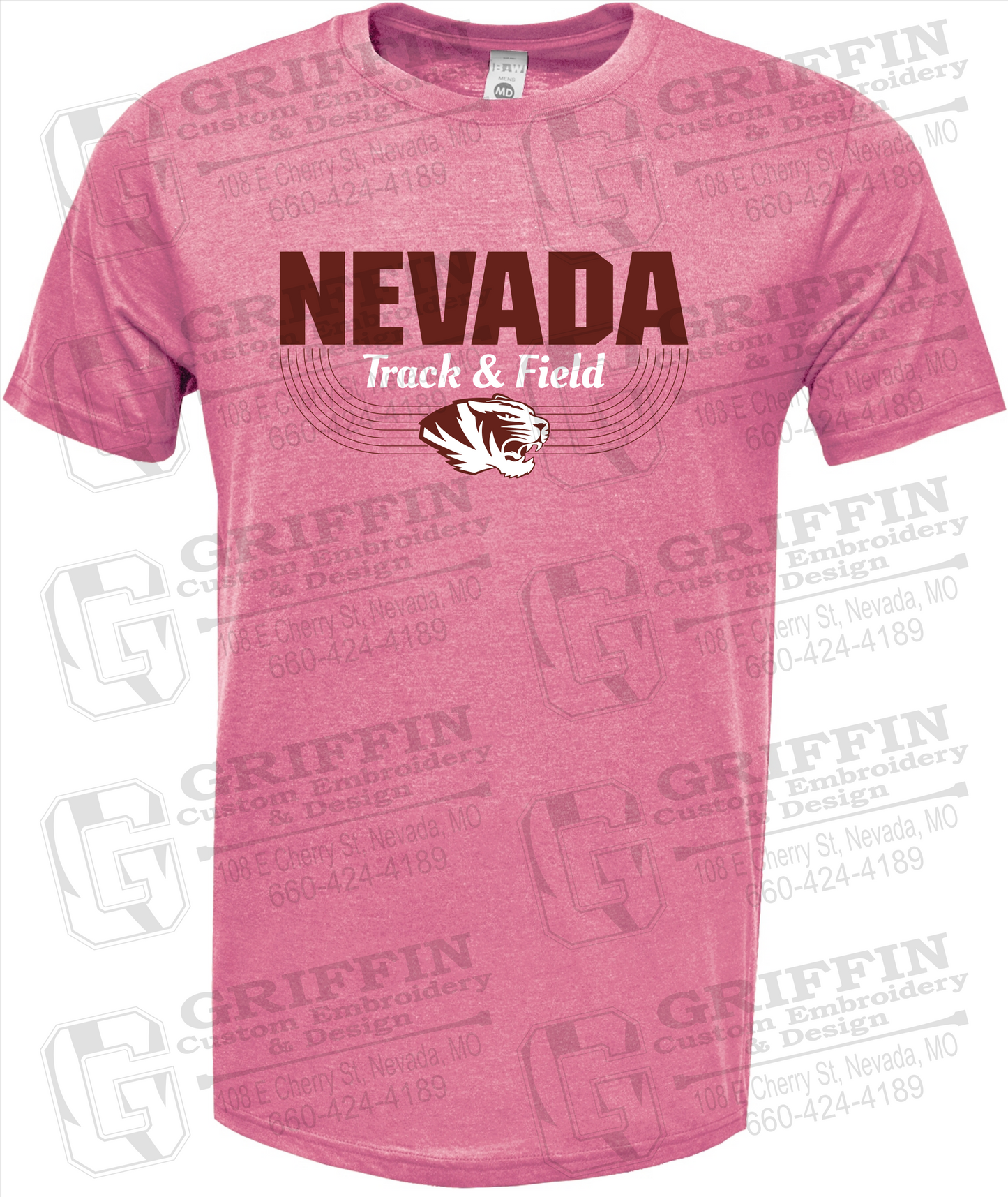 Soft-Tek Short Sleeve T-Shirt - Track & Field - Nevada Tigers 24-R