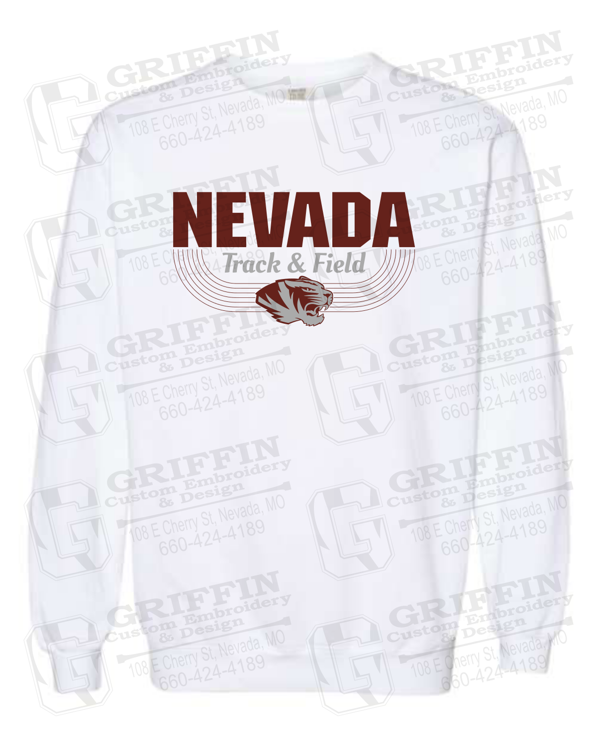Comfort Colors Crewneck Sweatshirt - Track & Field - Nevada Tigers 24-R