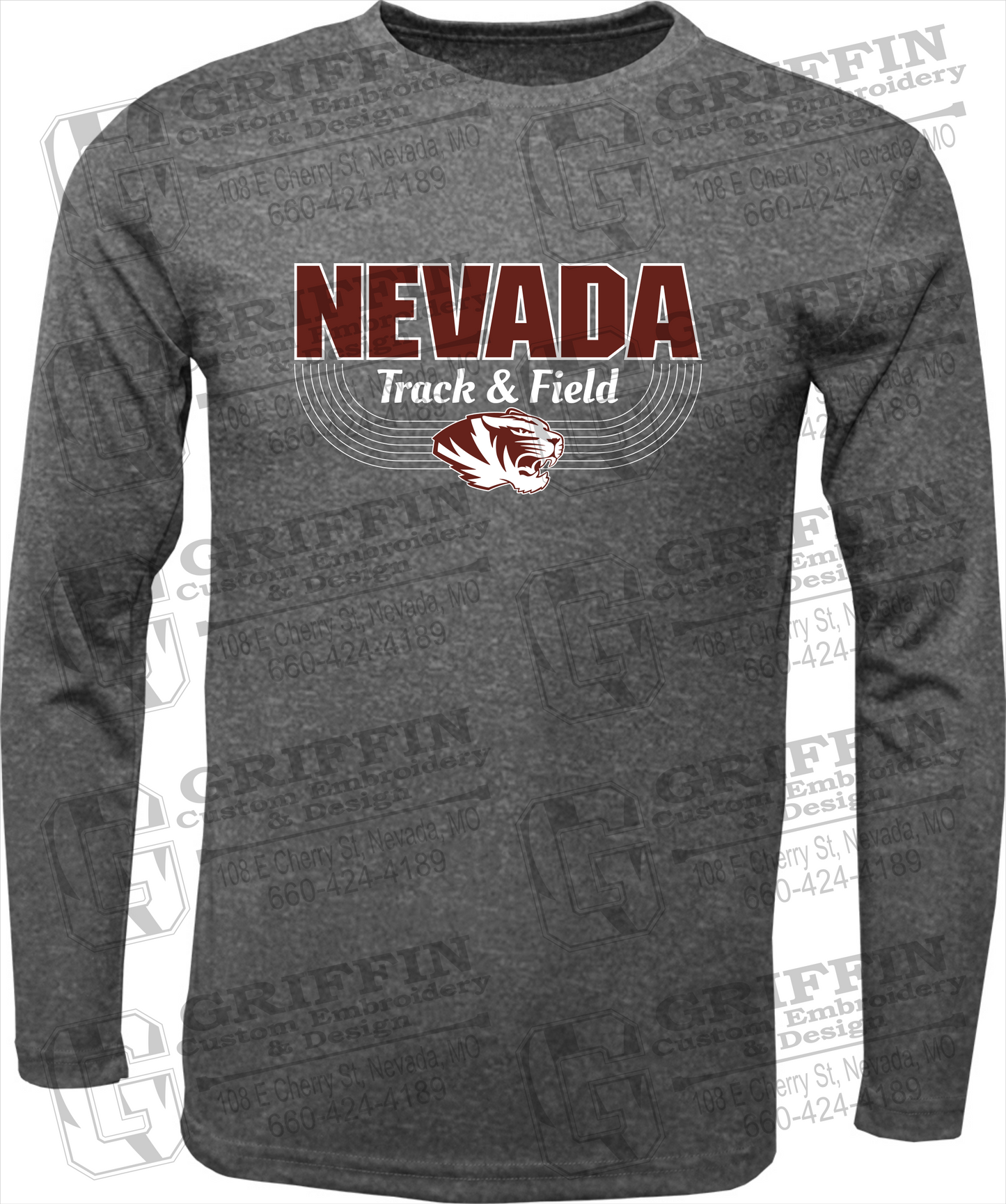 Dry-Fit Long Sleeve T-Shirt - Track & Field - Nevada Tigers 24-R