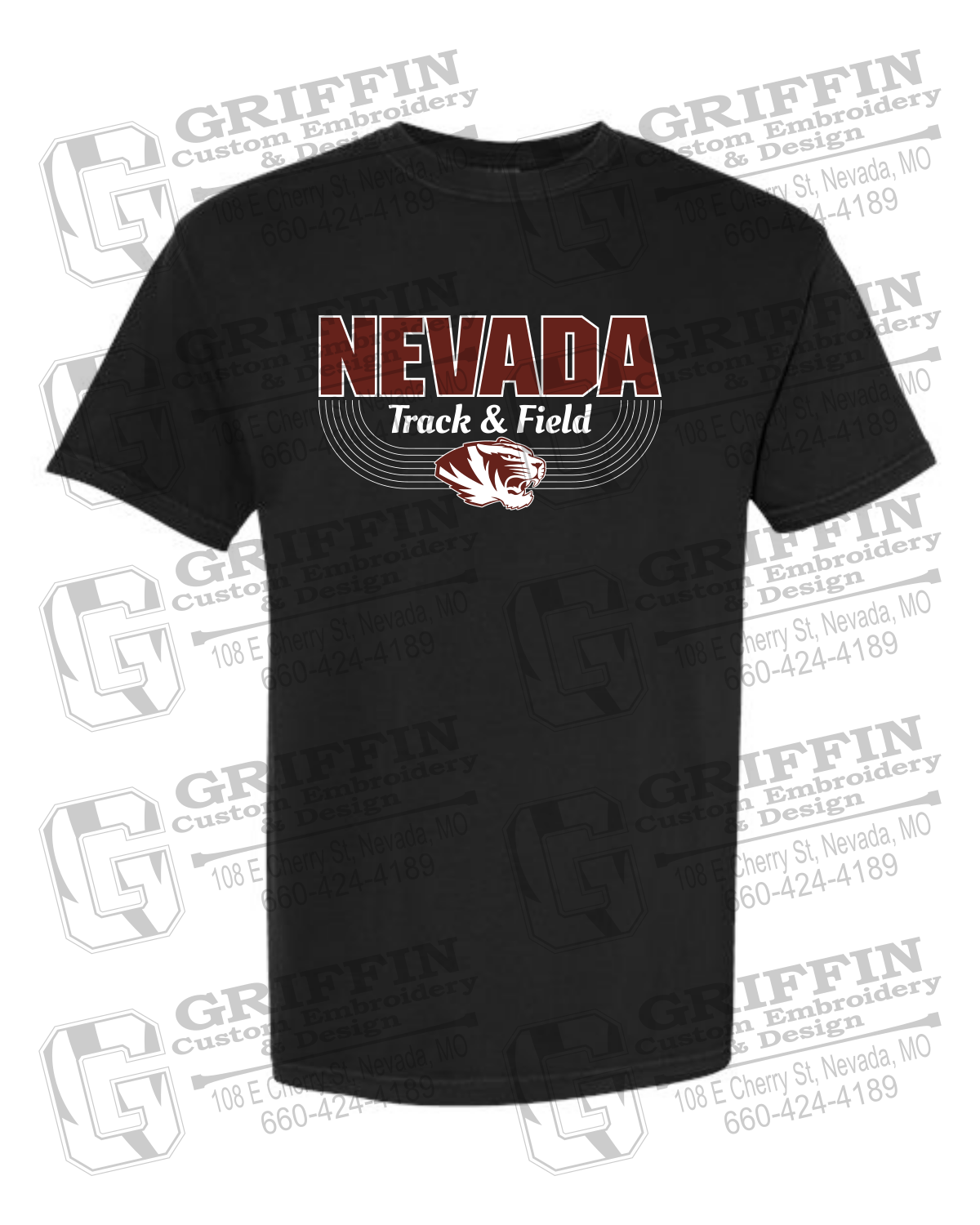 Comfort Colors Short Sleeve T-Shirt - Track & Field - Nevada Tigers 24-R