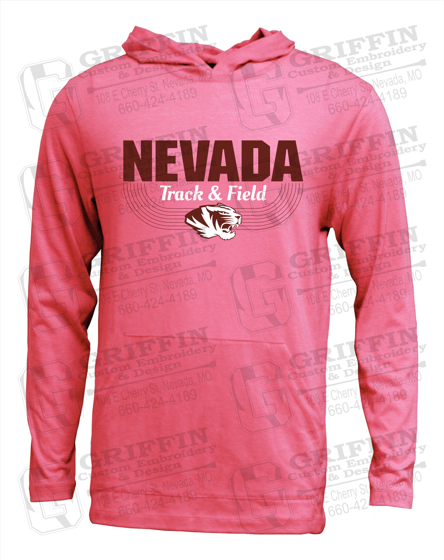 Soft-Tek T-Shirt Hoodie - Track & Field - Nevada Tigers 24-R