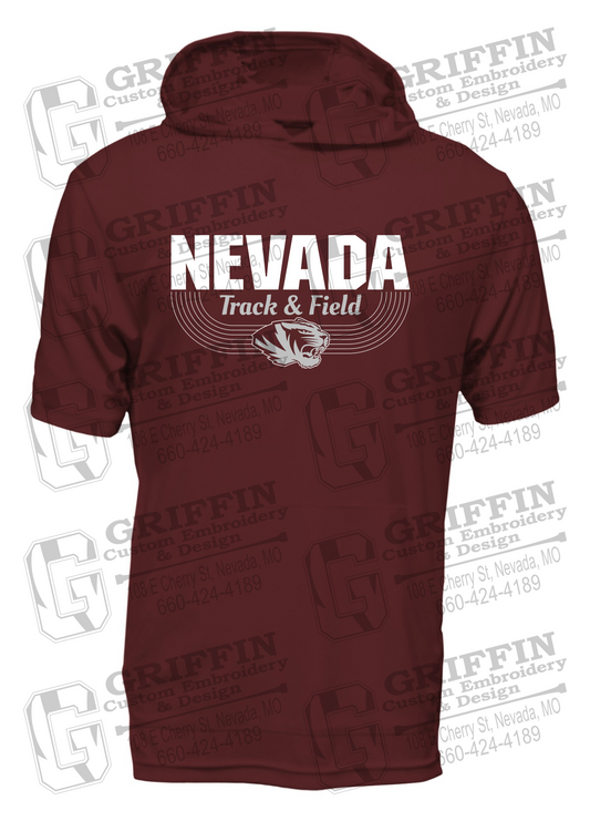 Dry-Fit Short Sleeve T-Shirt Hoodie - Track & Field - Nevada Tigers 24-R