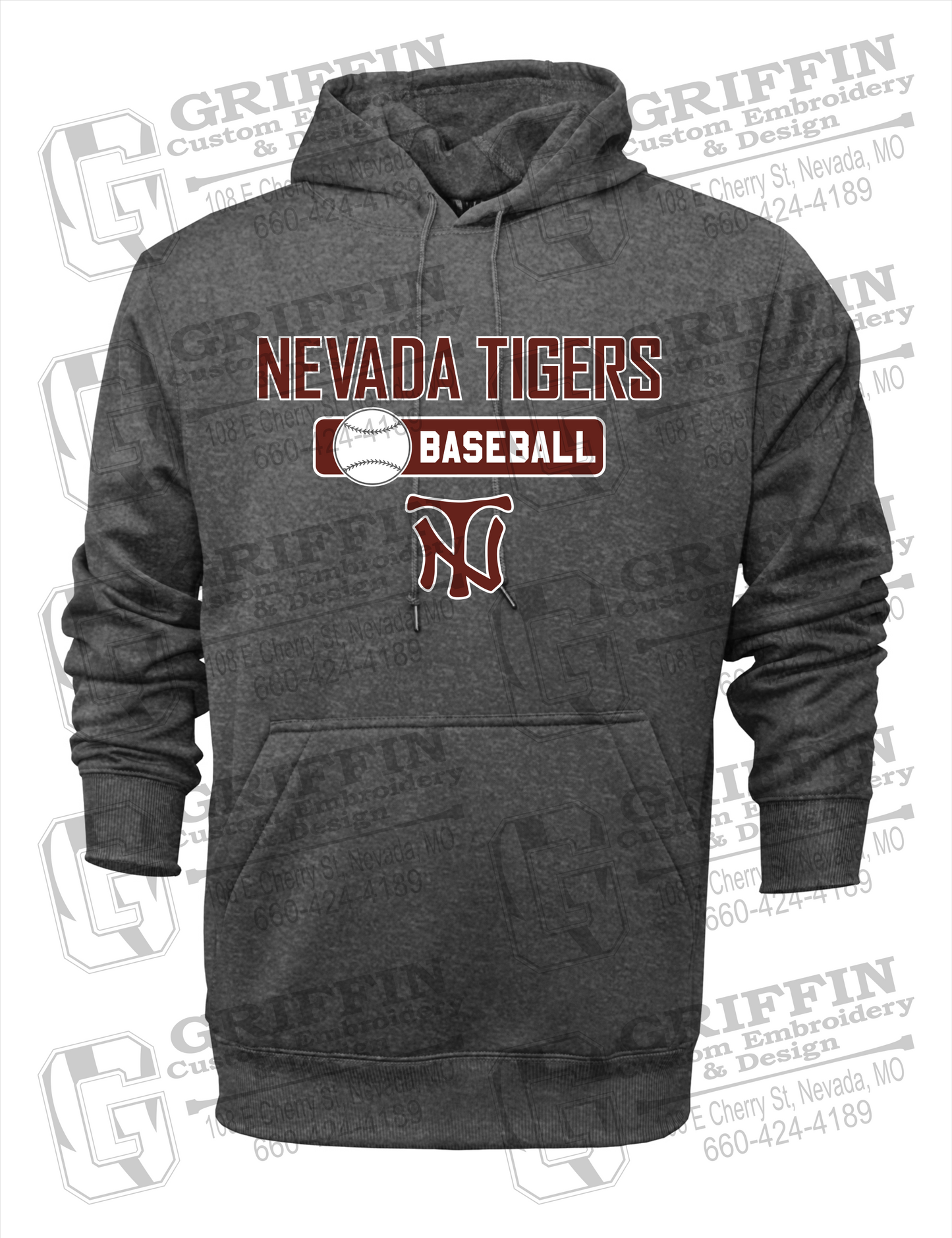 Performance Fleece Hoodie - Baseball - Nevada Tigers 24-S