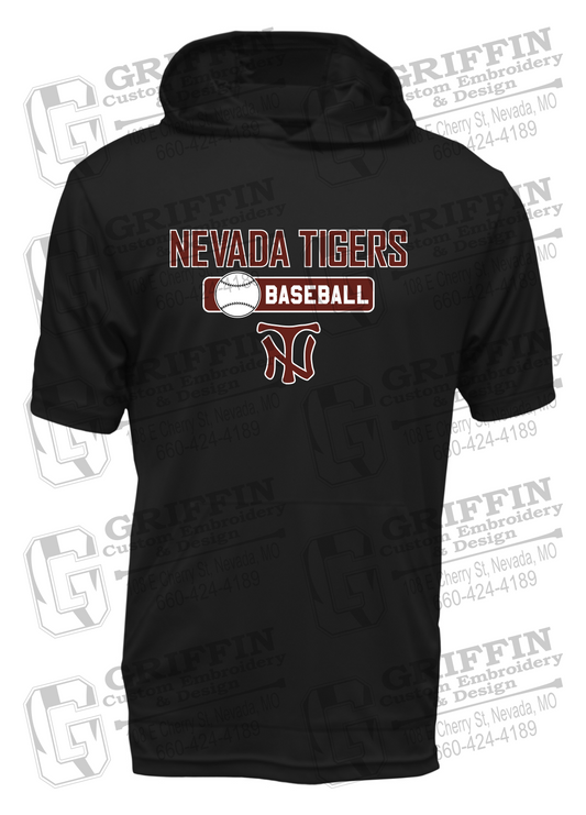Dry-Fit Short Sleeve T-Shirt Hoodie - Baseball - Nevada Tigers 24-S
