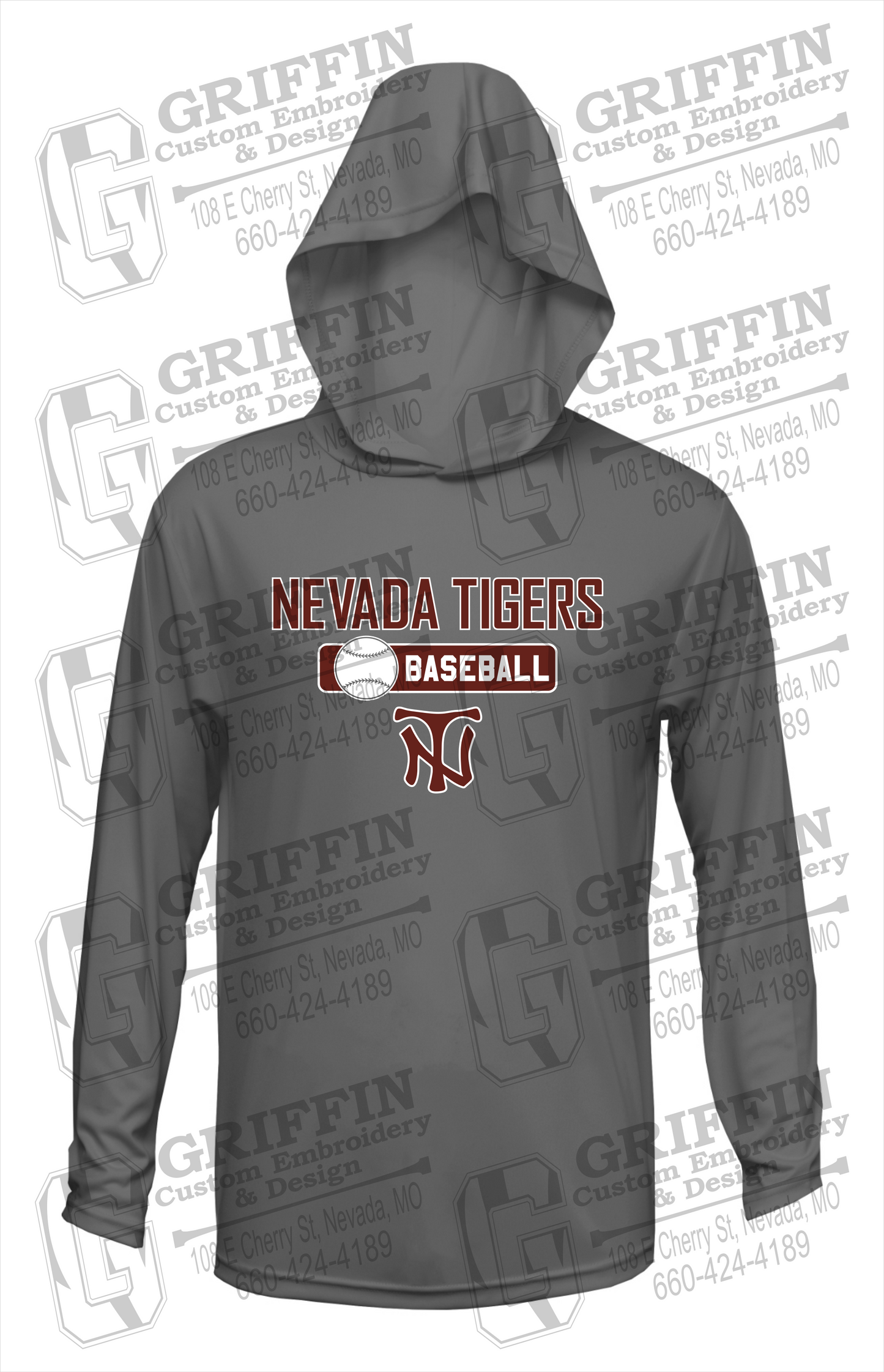 Dry-Fit T-Shirt Hoodie - Baseball - Nevada Tigers 24-S