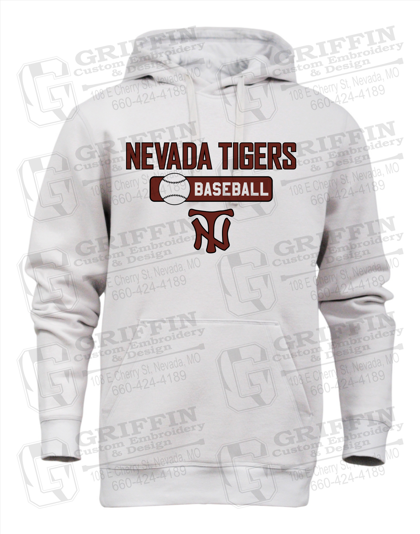 Heavyweight Fleece Hoodie - Baseball - Nevada Tigers 24-S