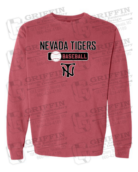 Comfort Colors Crewneck Sweatshirt - Baseball - Nevada Tigers 24-S