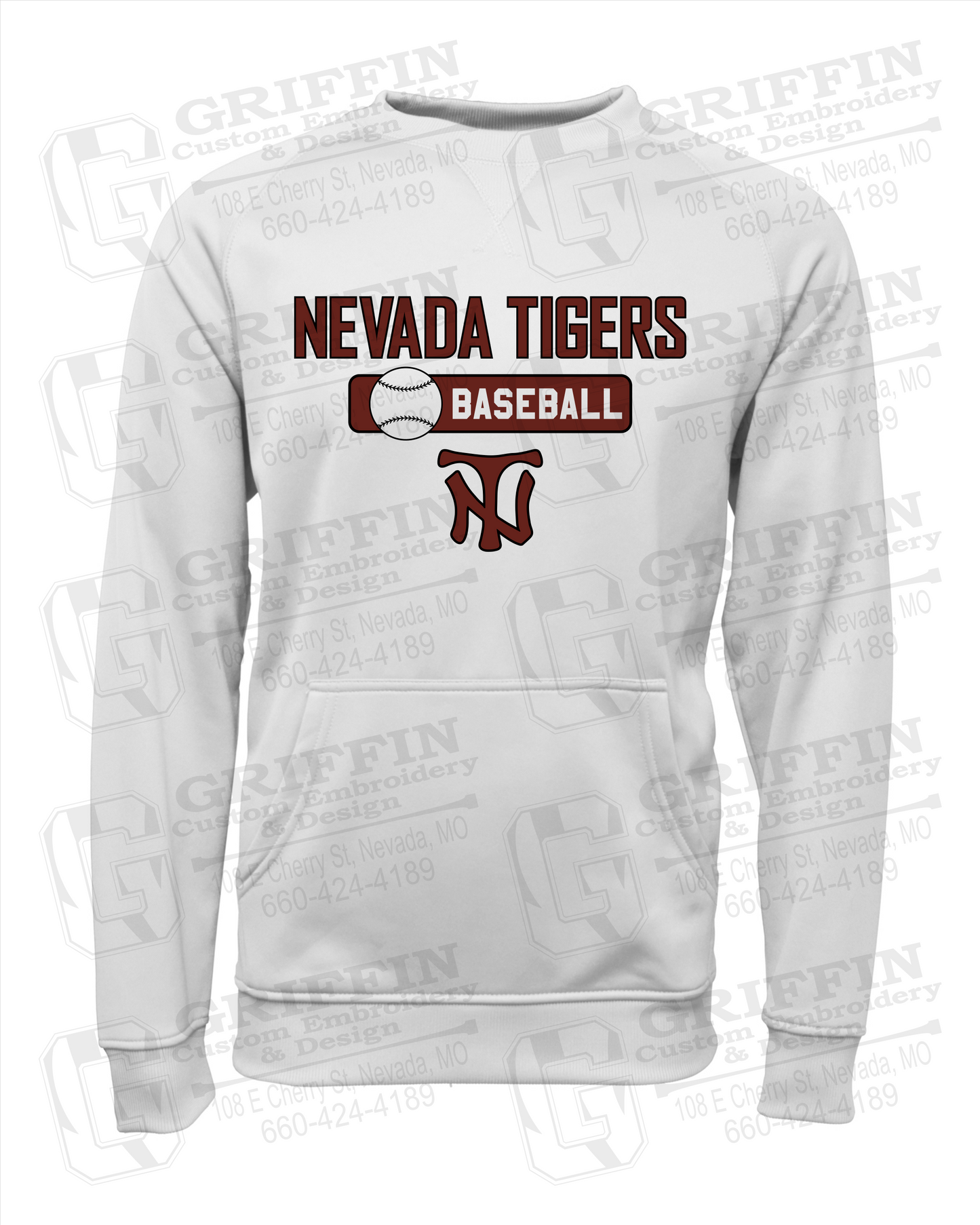 Nevada Tigers 24-S Youth Sweatshirt - Baseball