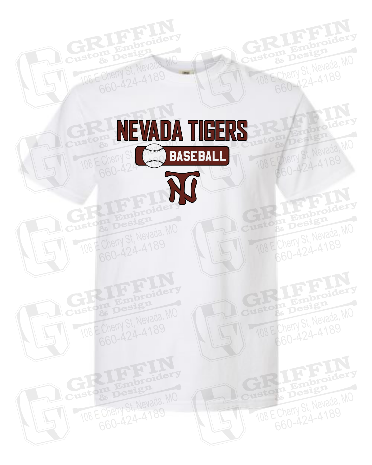 Comfort Colors Short Sleeve T-Shirt - Baseball - Nevada Tigers 24-S
