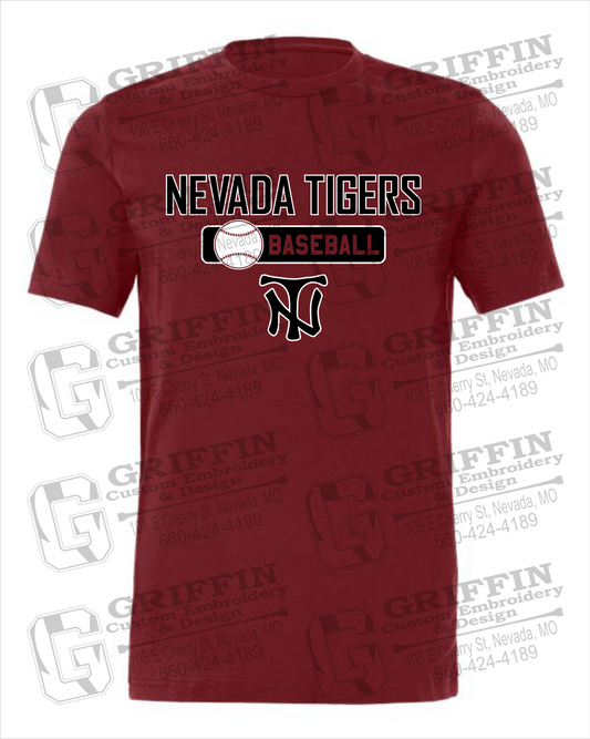 Nevada Tigers 24-S 100% Cotton Short Sleeve T-Shirt - Baseball