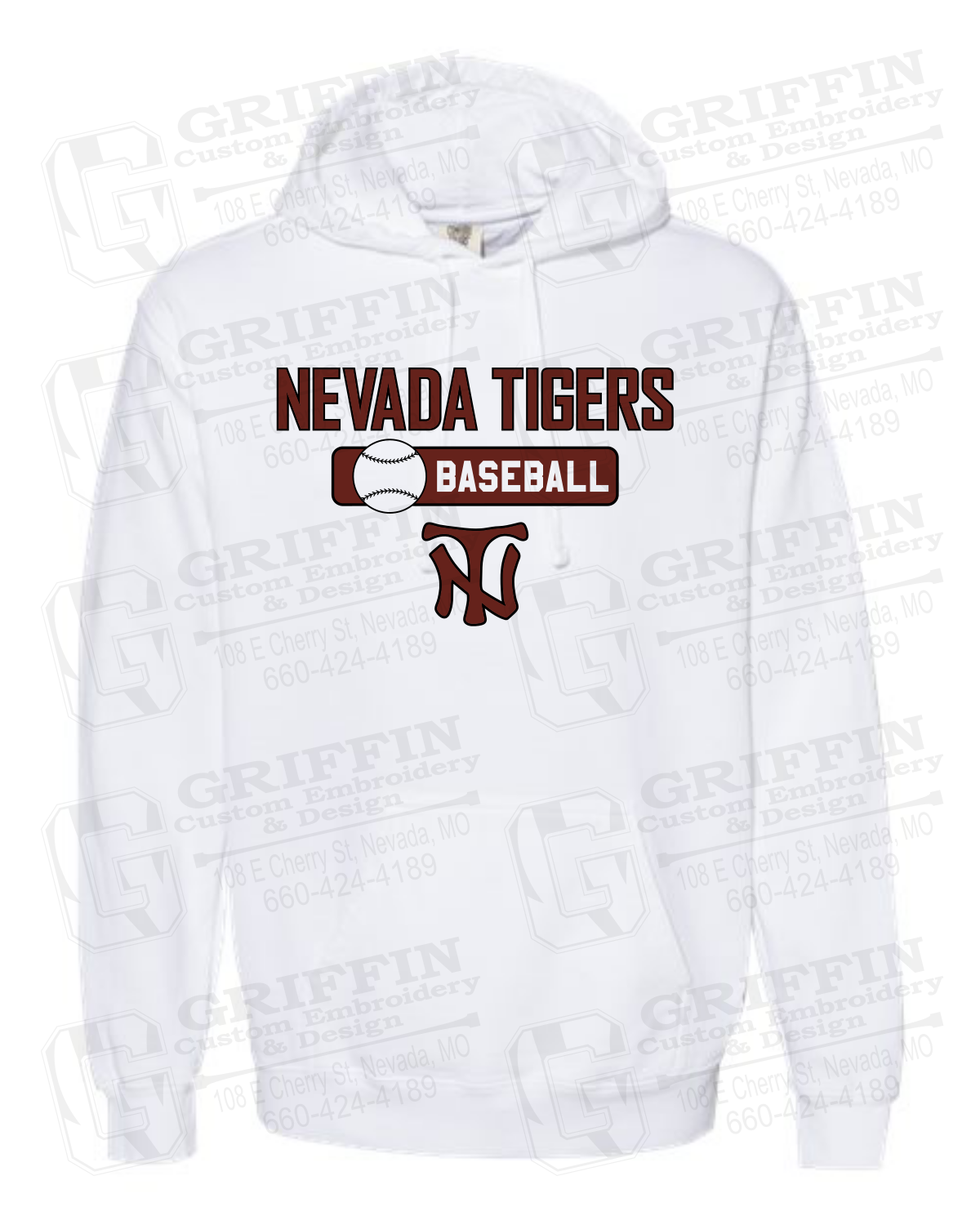 Comfort Colors Hoodie - Baseball - Nevada Tigers 24-S