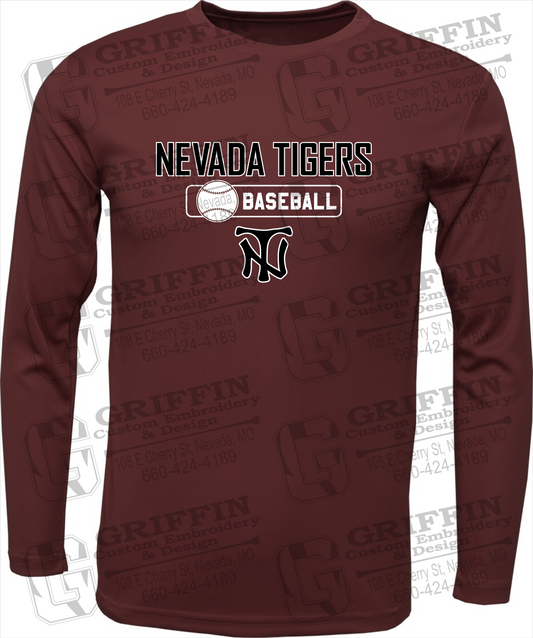 Dry-Fit Long Sleeve T-Shirt - Baseball - Nevada Tigers 24-S