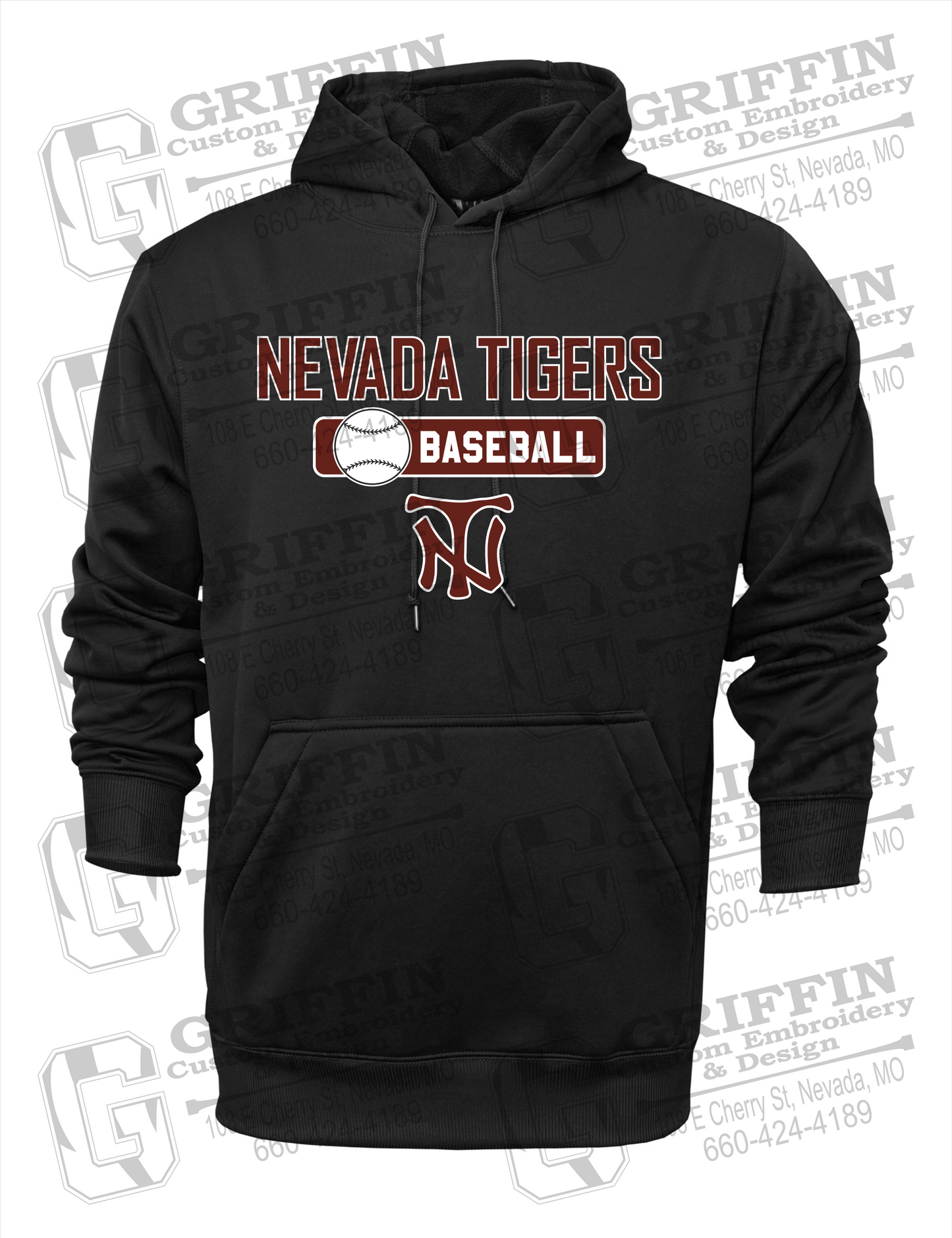 Performance Fleece Hoodie - Baseball - Nevada Tigers 24-S