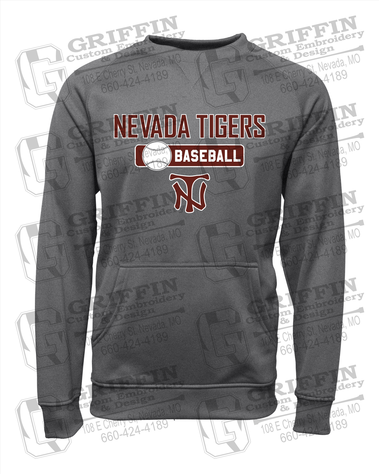 Nevada Tigers 24-S Youth Sweatshirt - Baseball