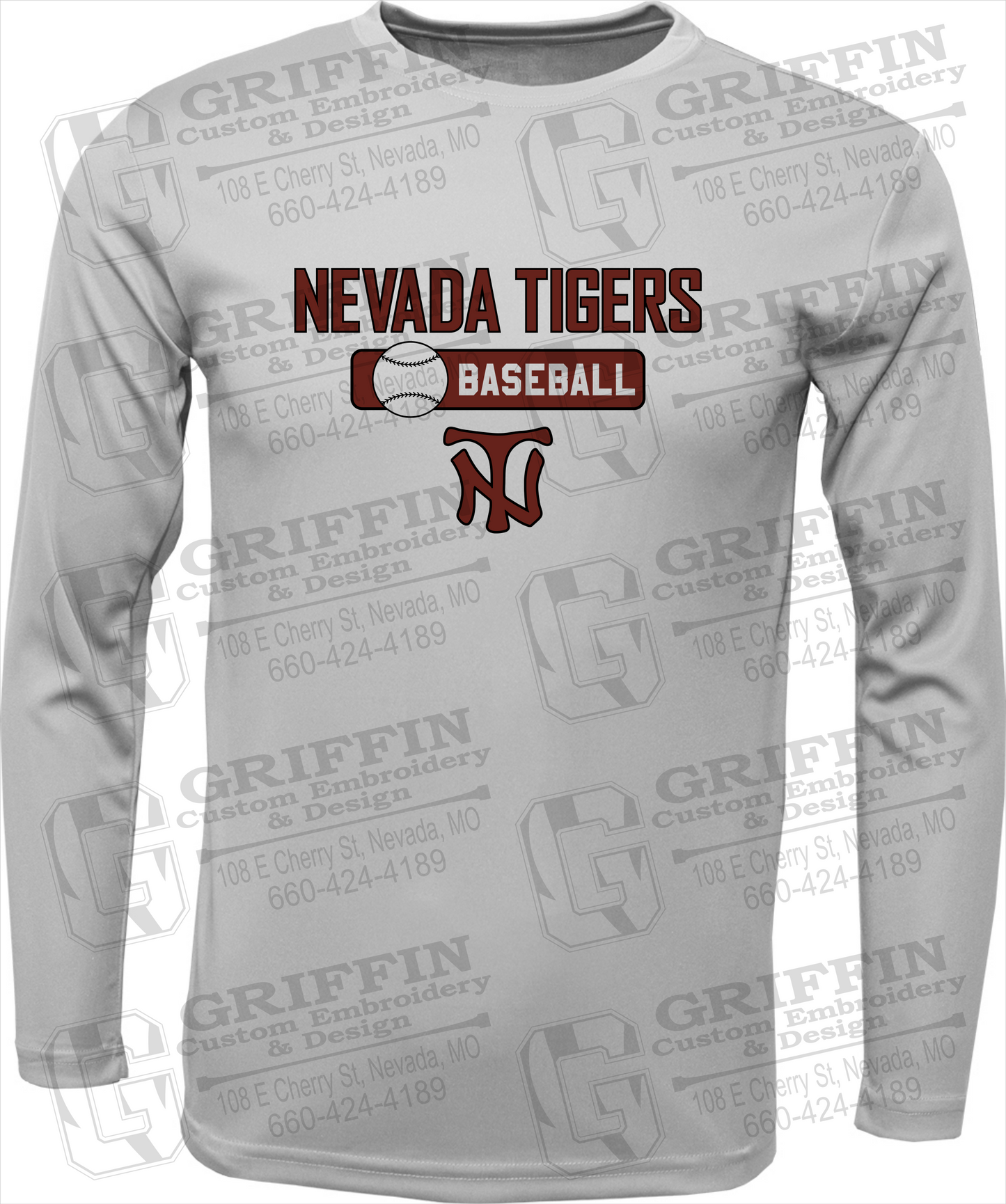 Toddler Dry-Fit Long Sleeve T-Shirt - Baseball - Nevada Tigers 24-S