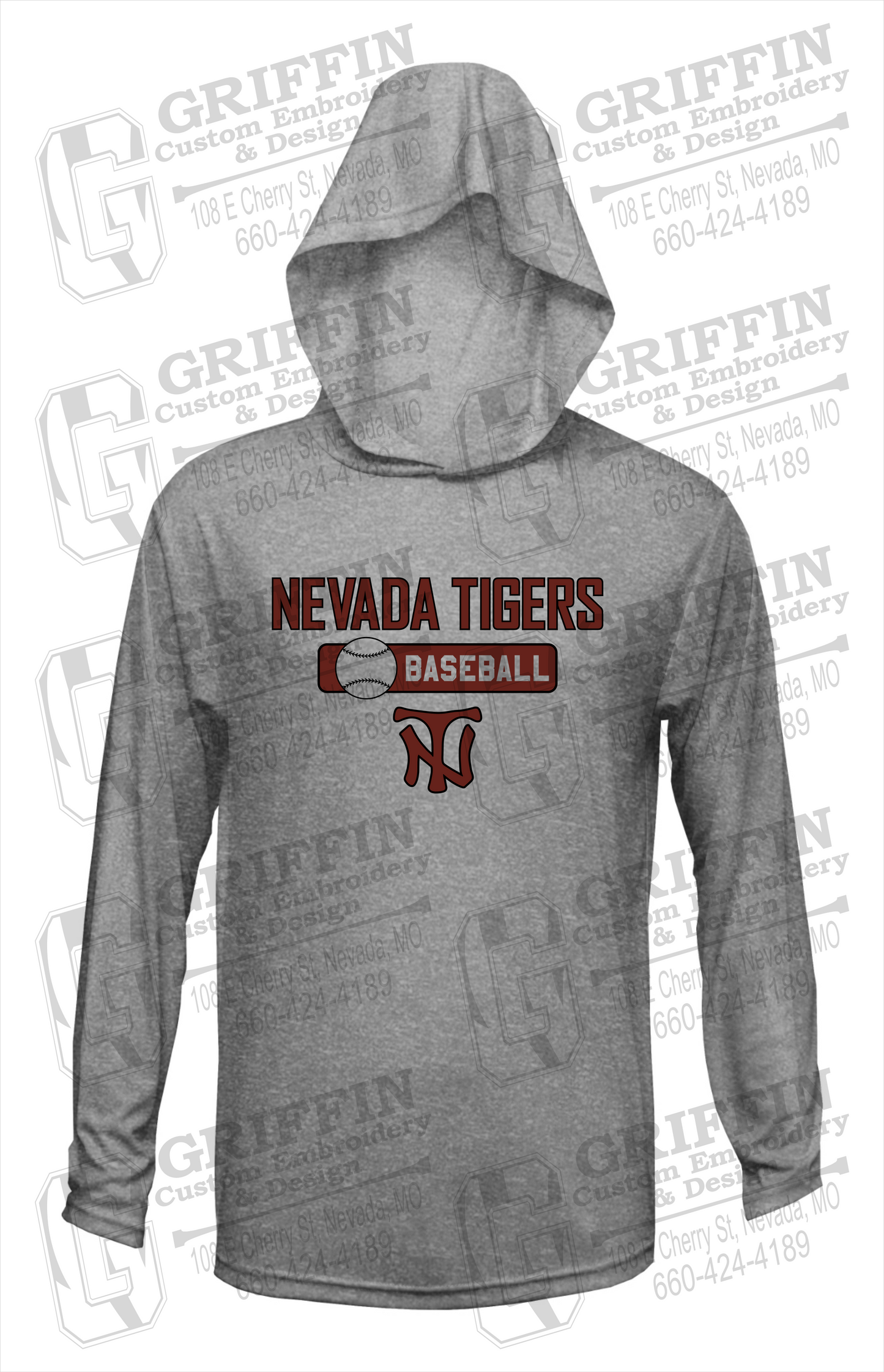 Dry-Fit T-Shirt Hoodie - Baseball - Nevada Tigers 24-S