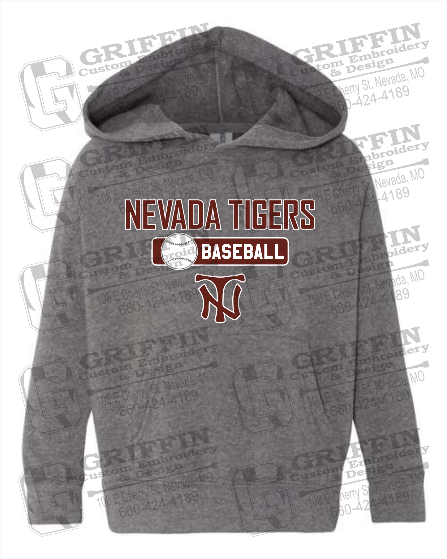 Nevada Tigers 24-S Toddler Hoodie - Baseball