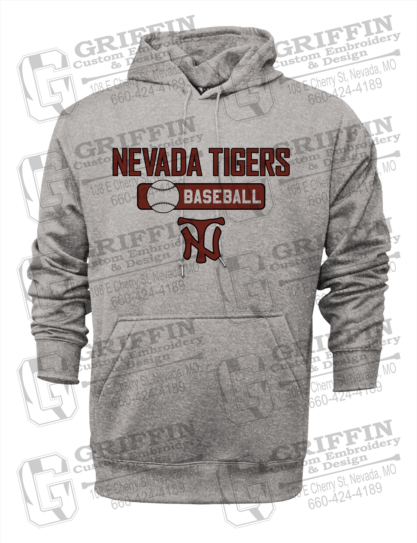 Performance Fleece Hoodie - Baseball - Nevada Tigers 24-S