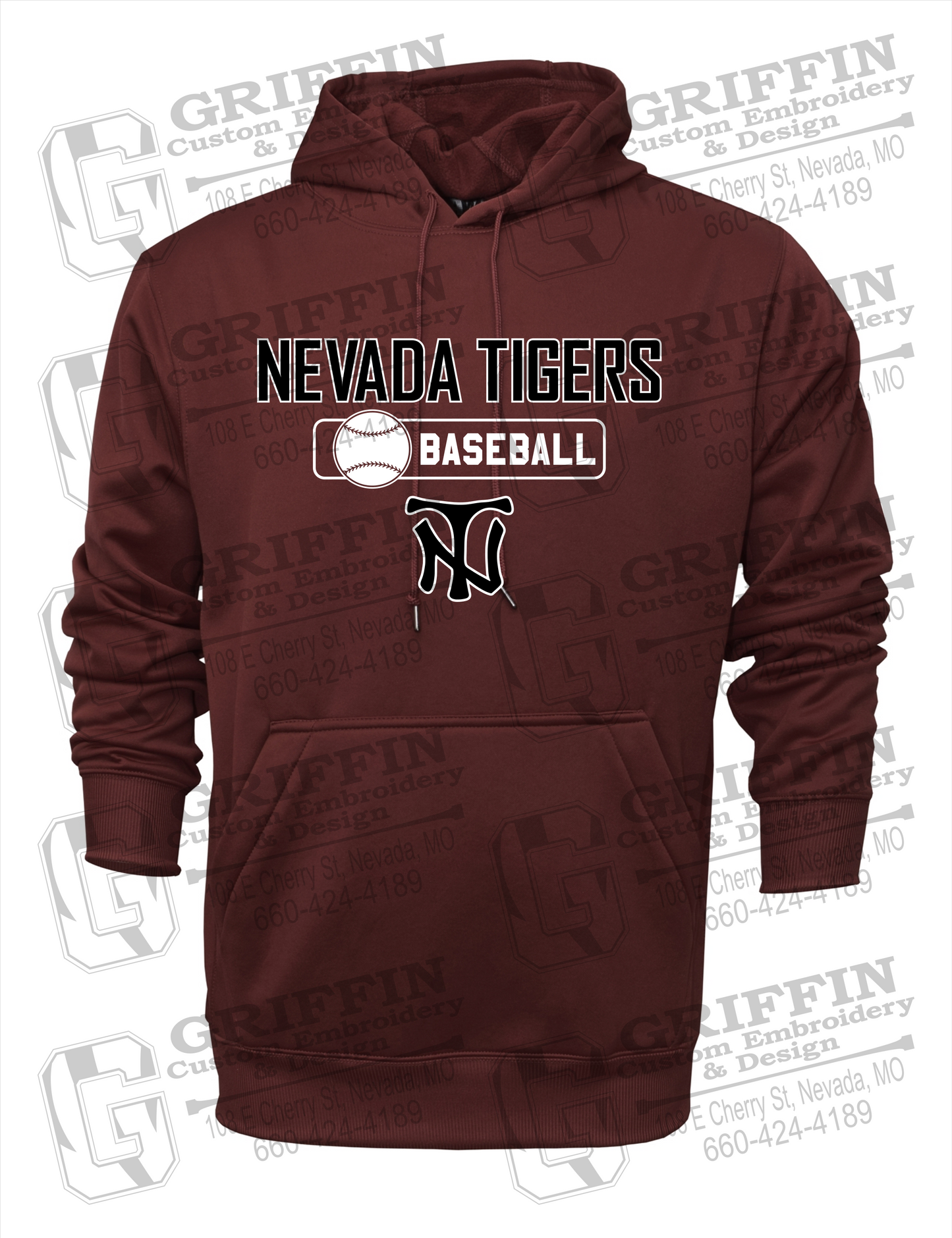 Performance Fleece Hoodie - Baseball - Nevada Tigers 24-S