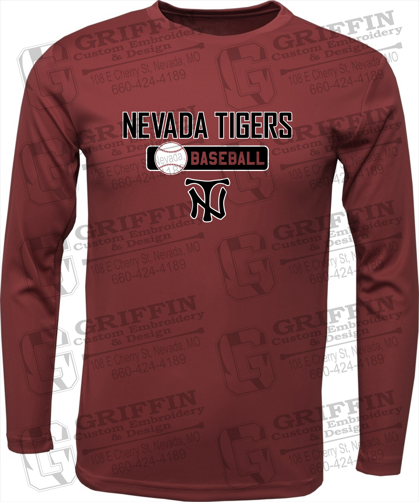 Dry-Fit Long Sleeve T-Shirt - Baseball - Nevada Tigers 24-S