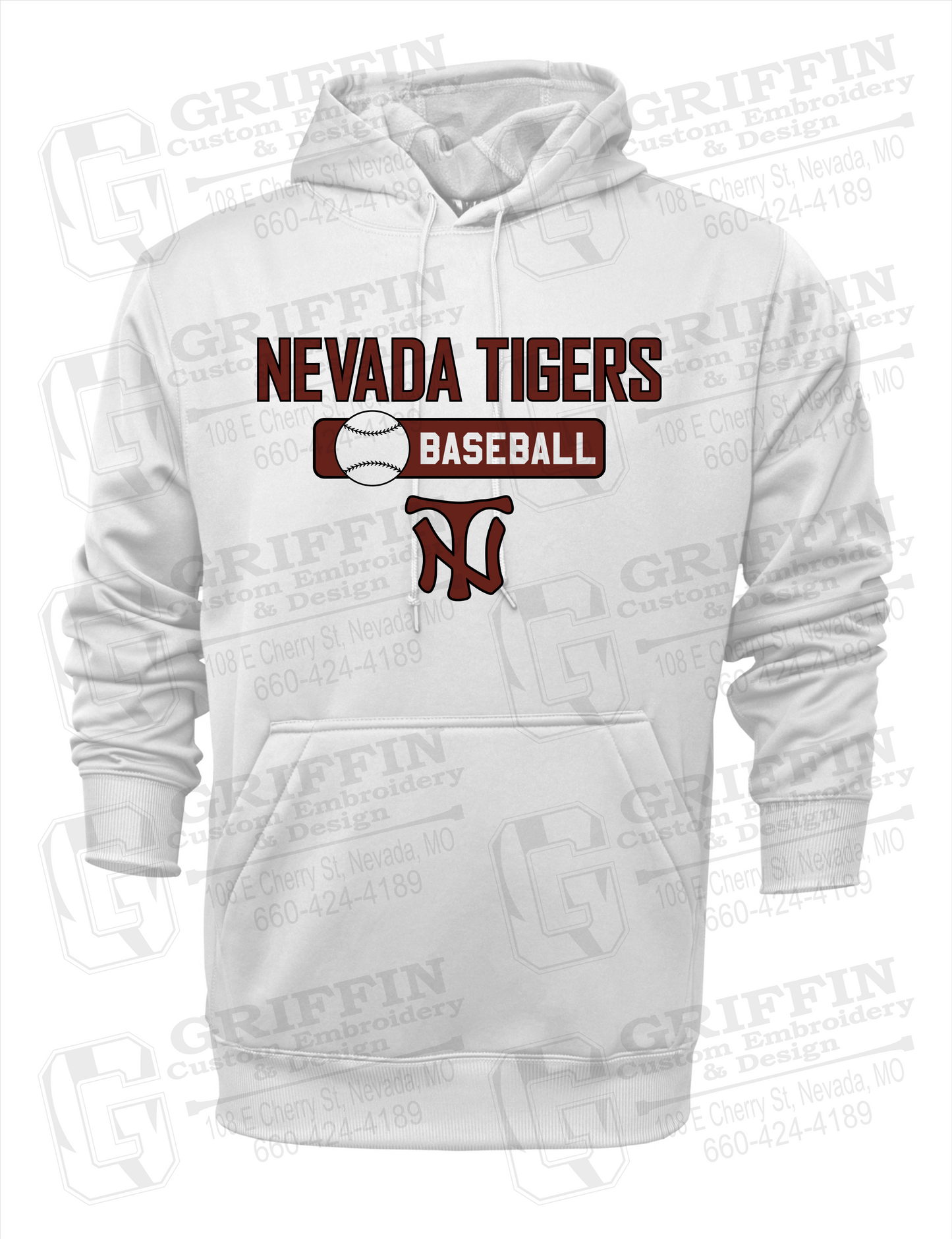 Performance Fleece Hoodie - Baseball - Nevada Tigers 24-S