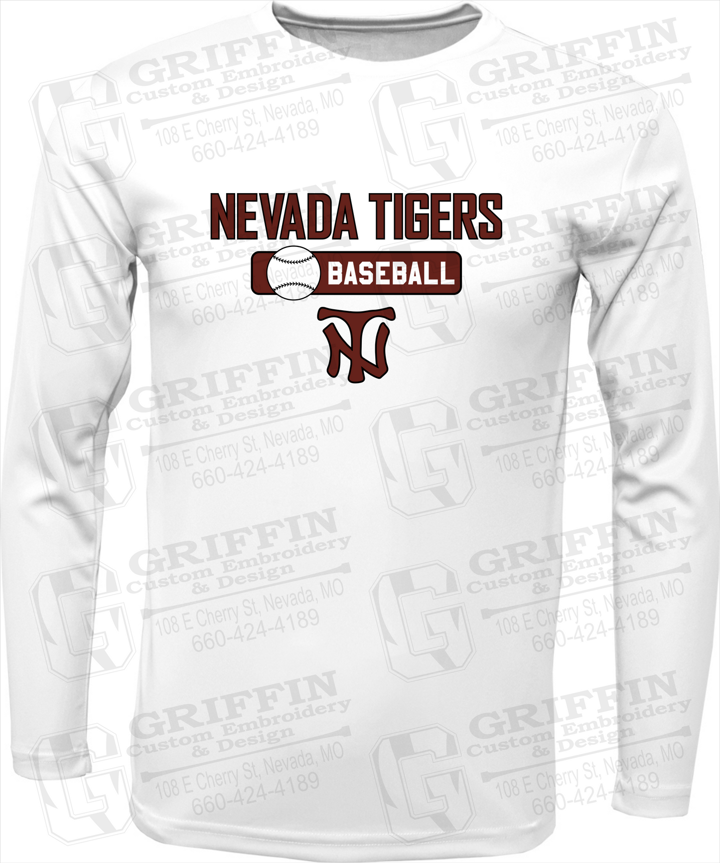 Dry-Fit Long Sleeve T-Shirt - Baseball - Nevada Tigers 24-S