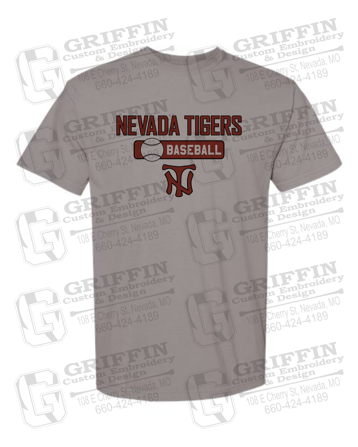 Comfort Colors Short Sleeve T-Shirt - Baseball - Nevada Tigers 24-S
