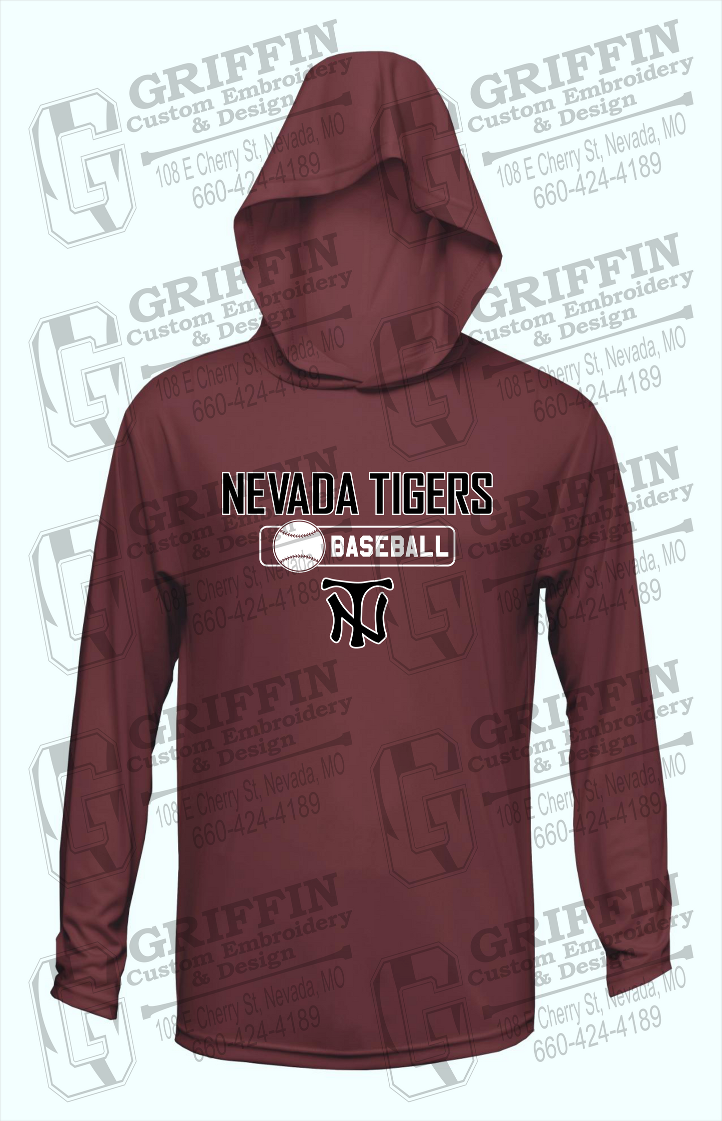 Dry-Fit T-Shirt Hoodie - Baseball - Nevada Tigers 24-S