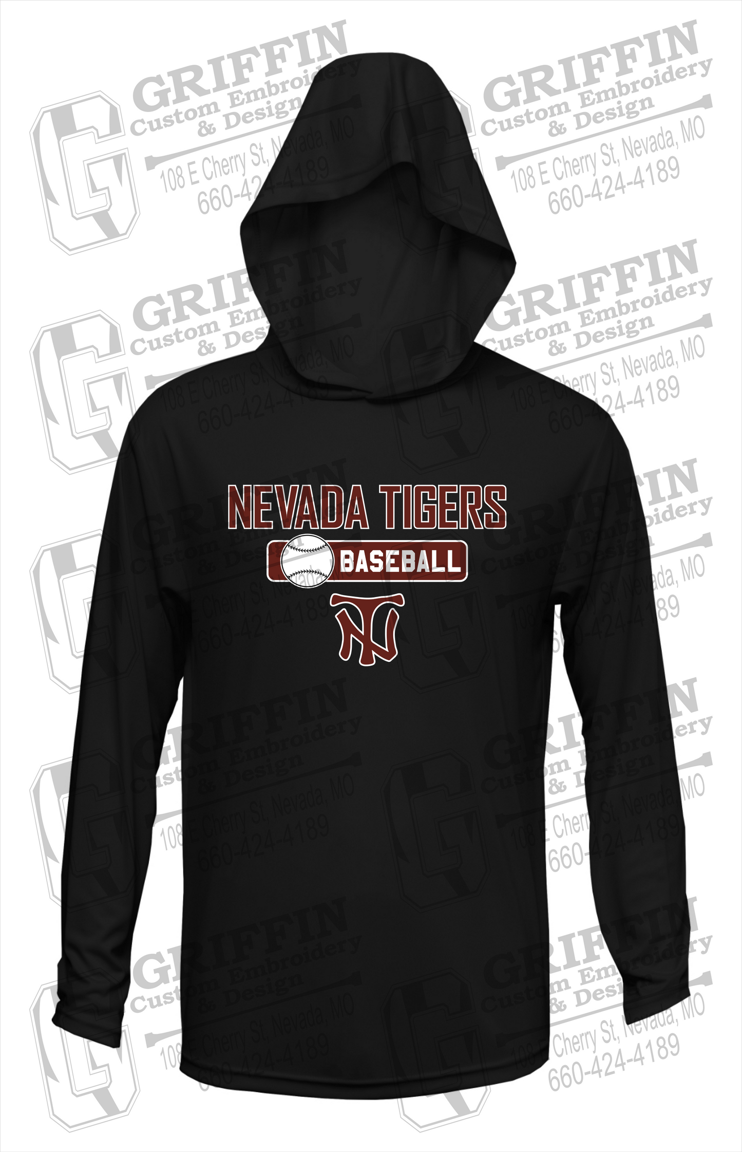 Dry-Fit T-Shirt Hoodie - Baseball - Nevada Tigers 24-S