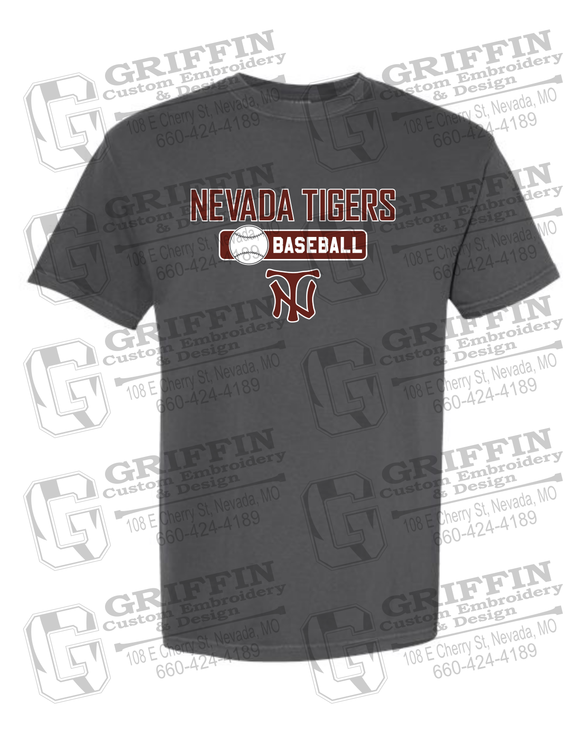 Comfort Colors Short Sleeve T-Shirt - Baseball - Nevada Tigers 24-S