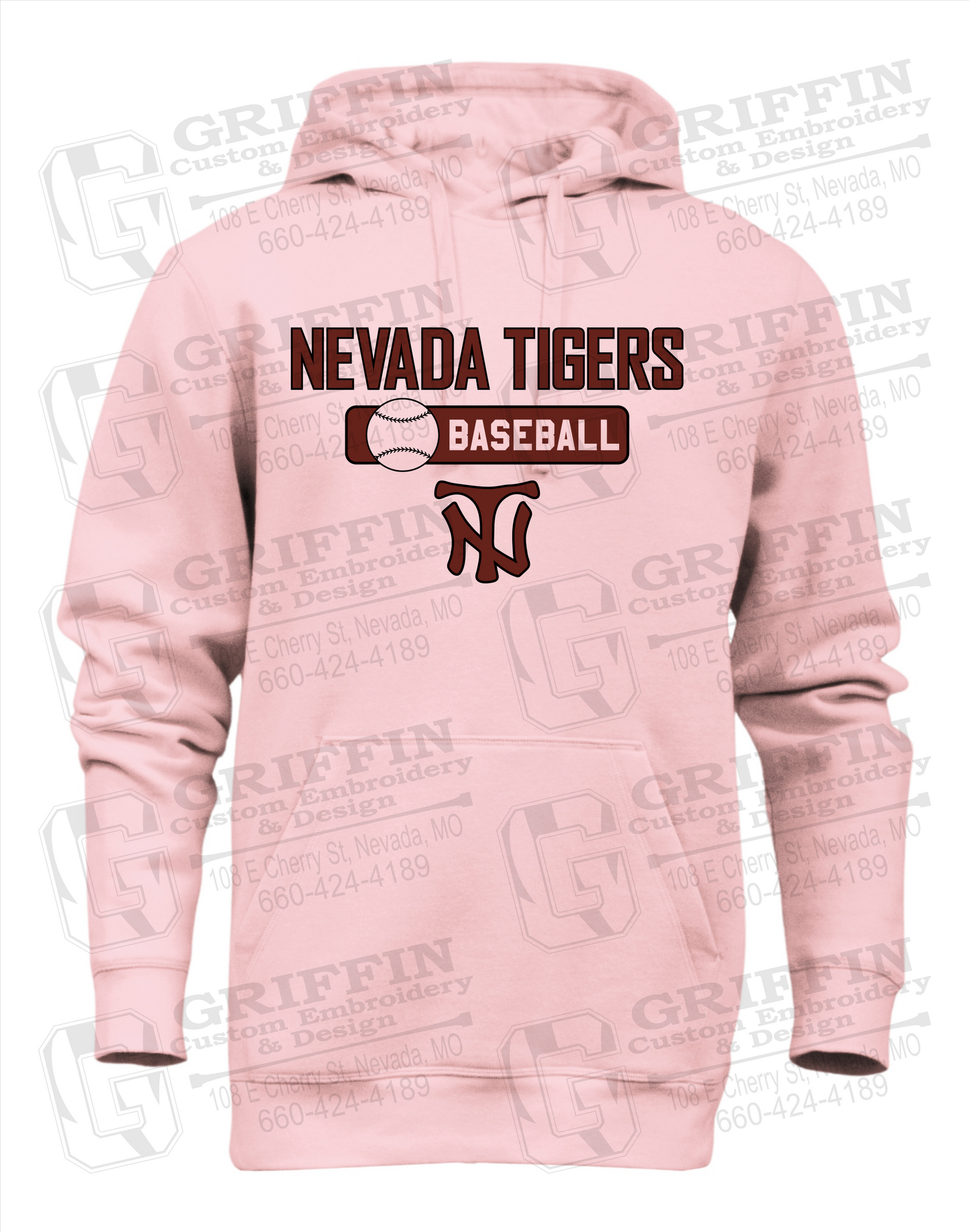 Heavyweight Fleece Hoodie - Baseball - Nevada Tigers 24-S