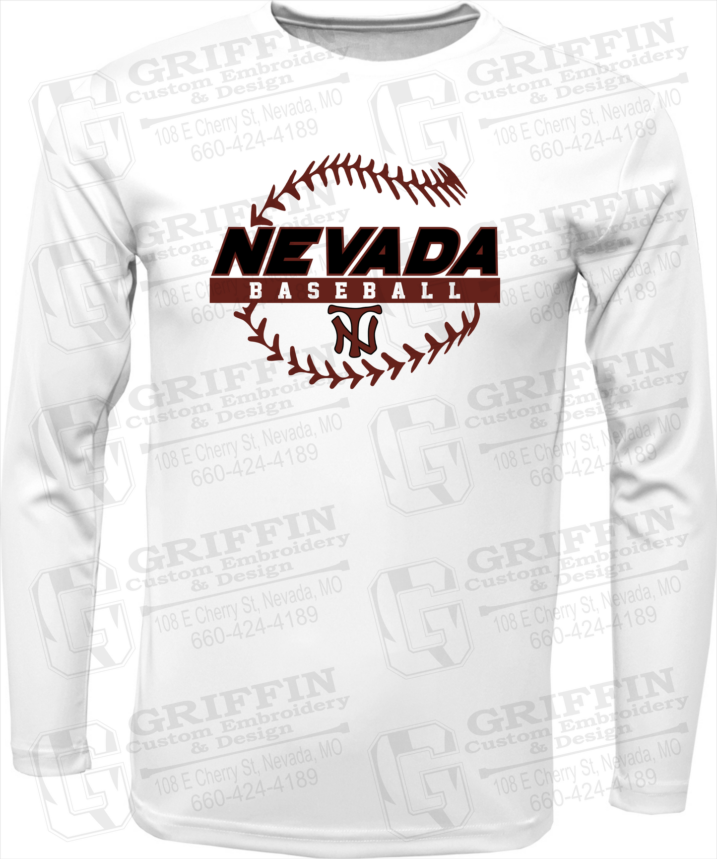 Toddler Dry-Fit Long Sleeve T-Shirt - Baseball - Nevada Tigers 24-T