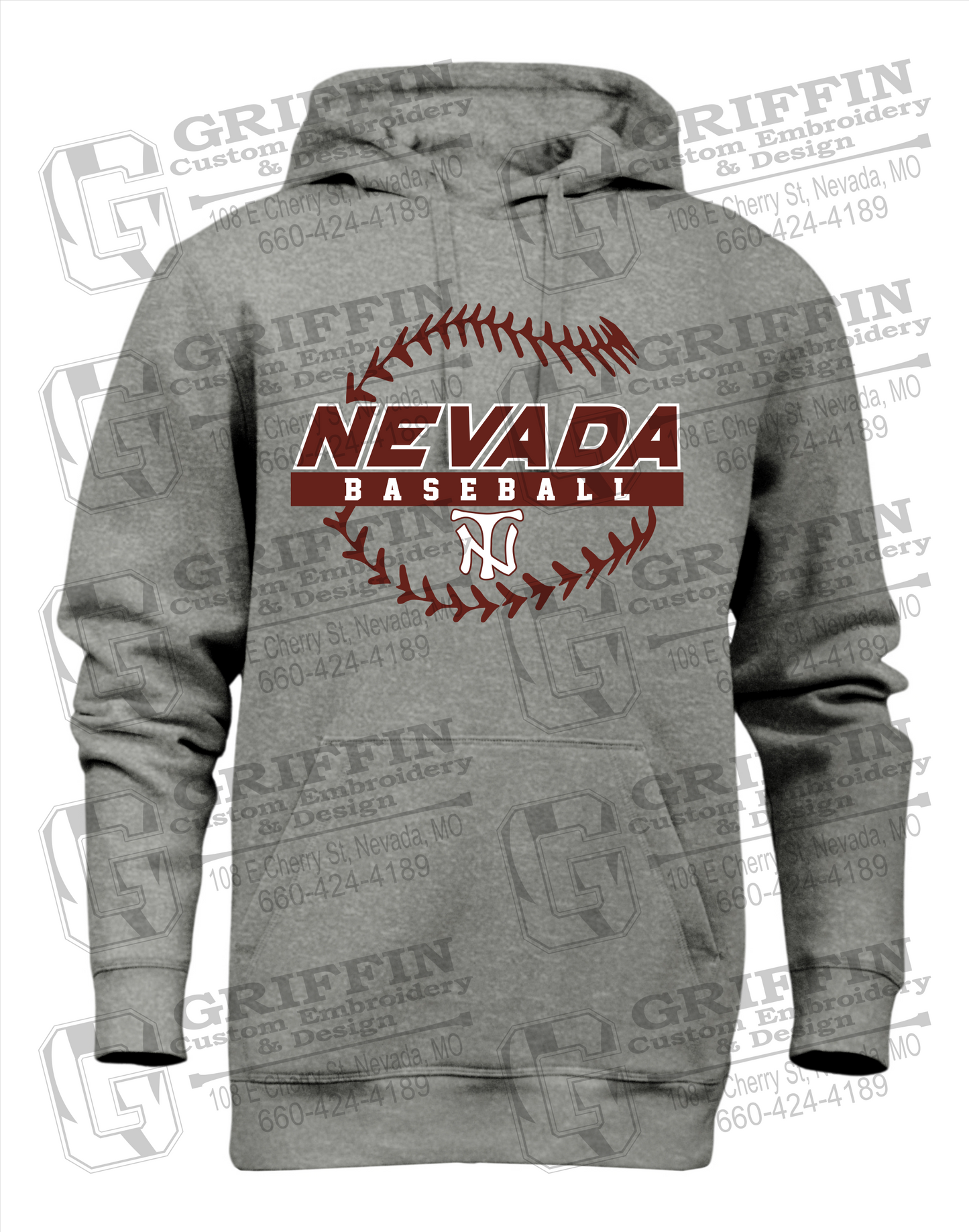 Heavyweight Fleece Hoodie - Baseball - Nevada Tigers 24-T