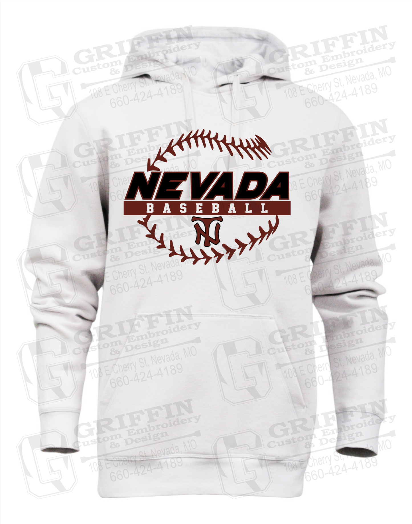 Heavyweight Fleece Hoodie - Baseball - Nevada Tigers 24-T