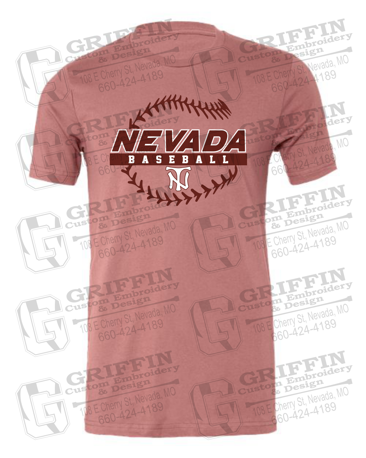 Cotton Short Sleeve T-Shirt - Baseball - Nevada Tigers 24-T