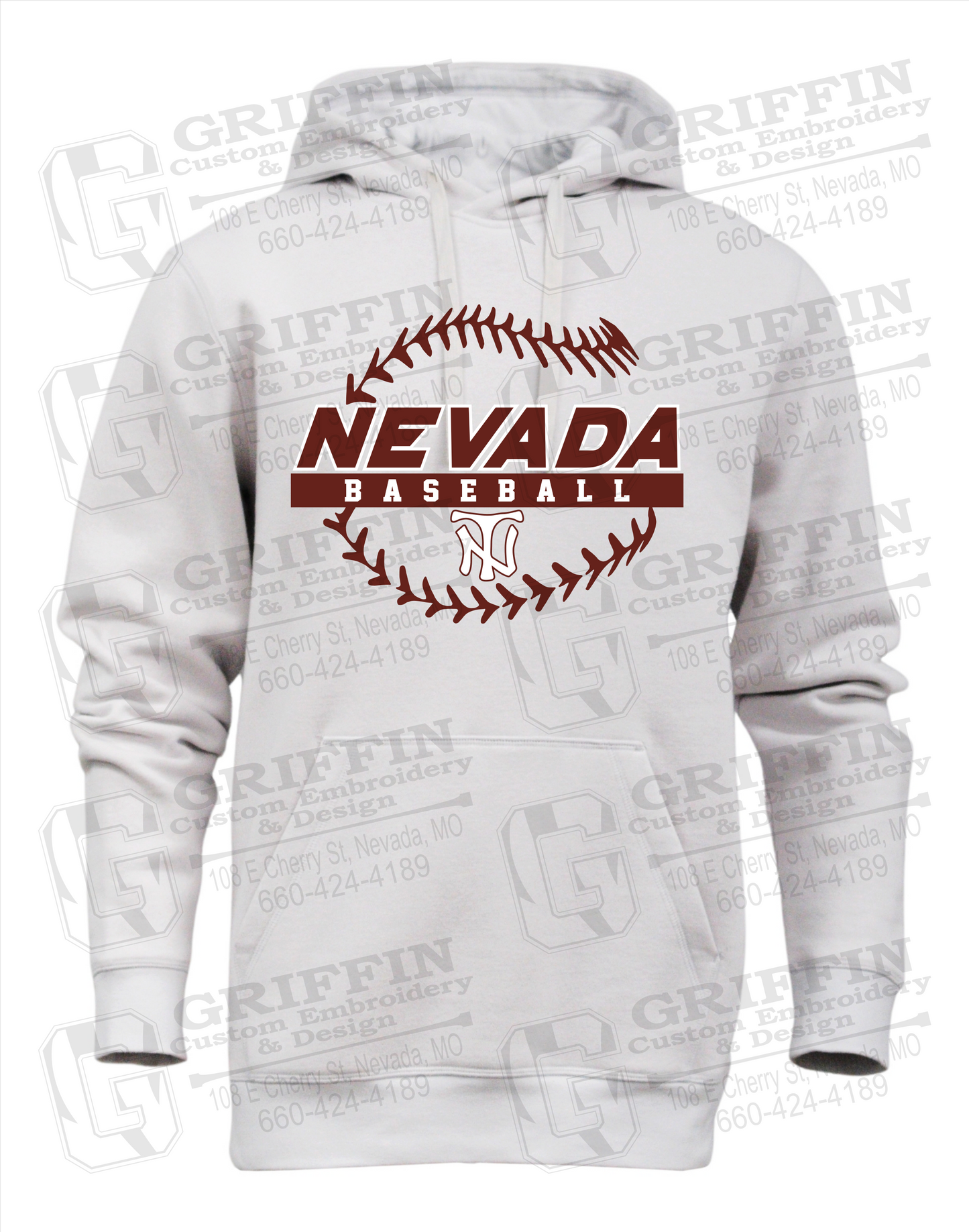 Heavyweight Fleece Hoodie - Baseball - Nevada Tigers 24-T